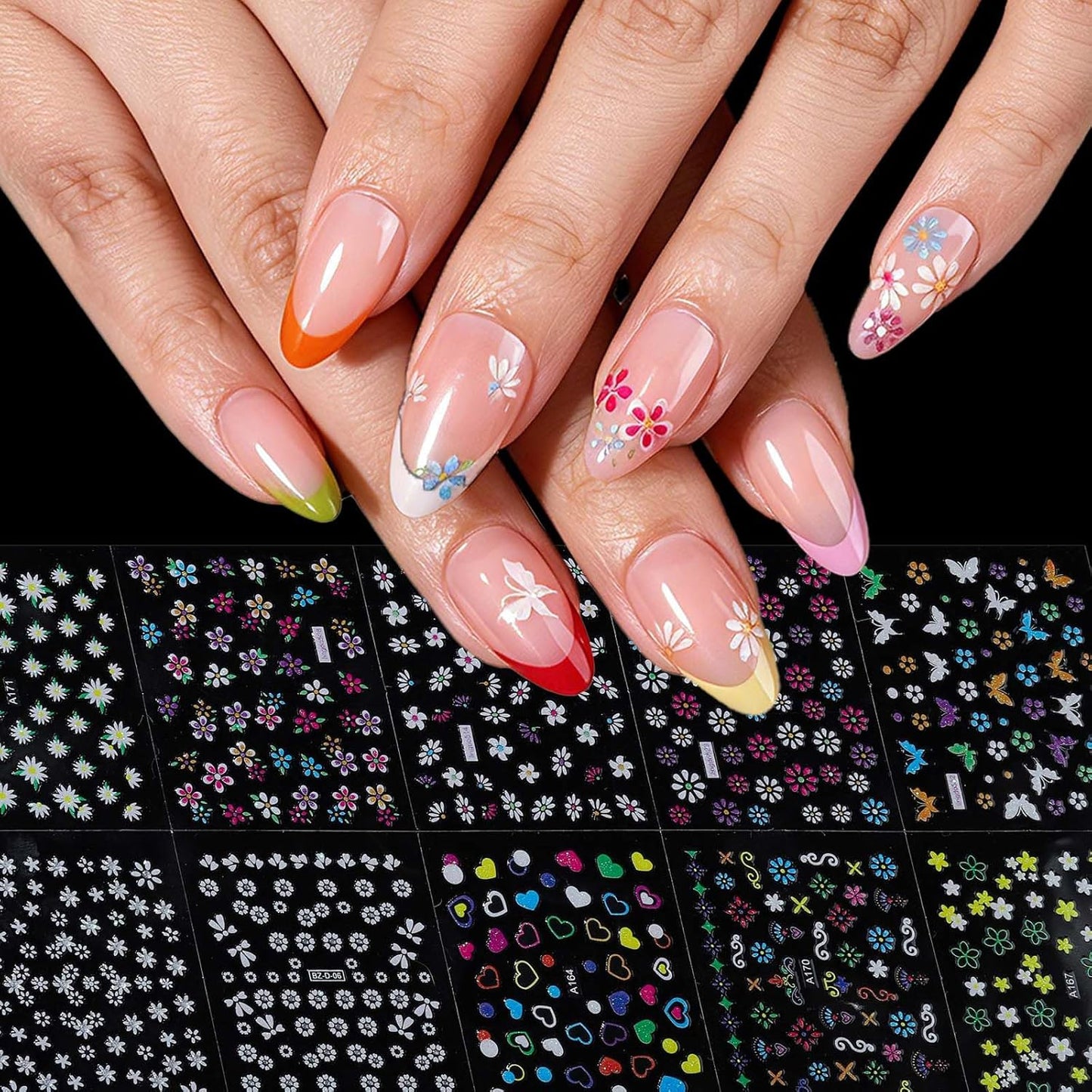 Almond French Tip Press-On Nails - 288PCS Natural Fit Fake Nails | Short & Easy Application