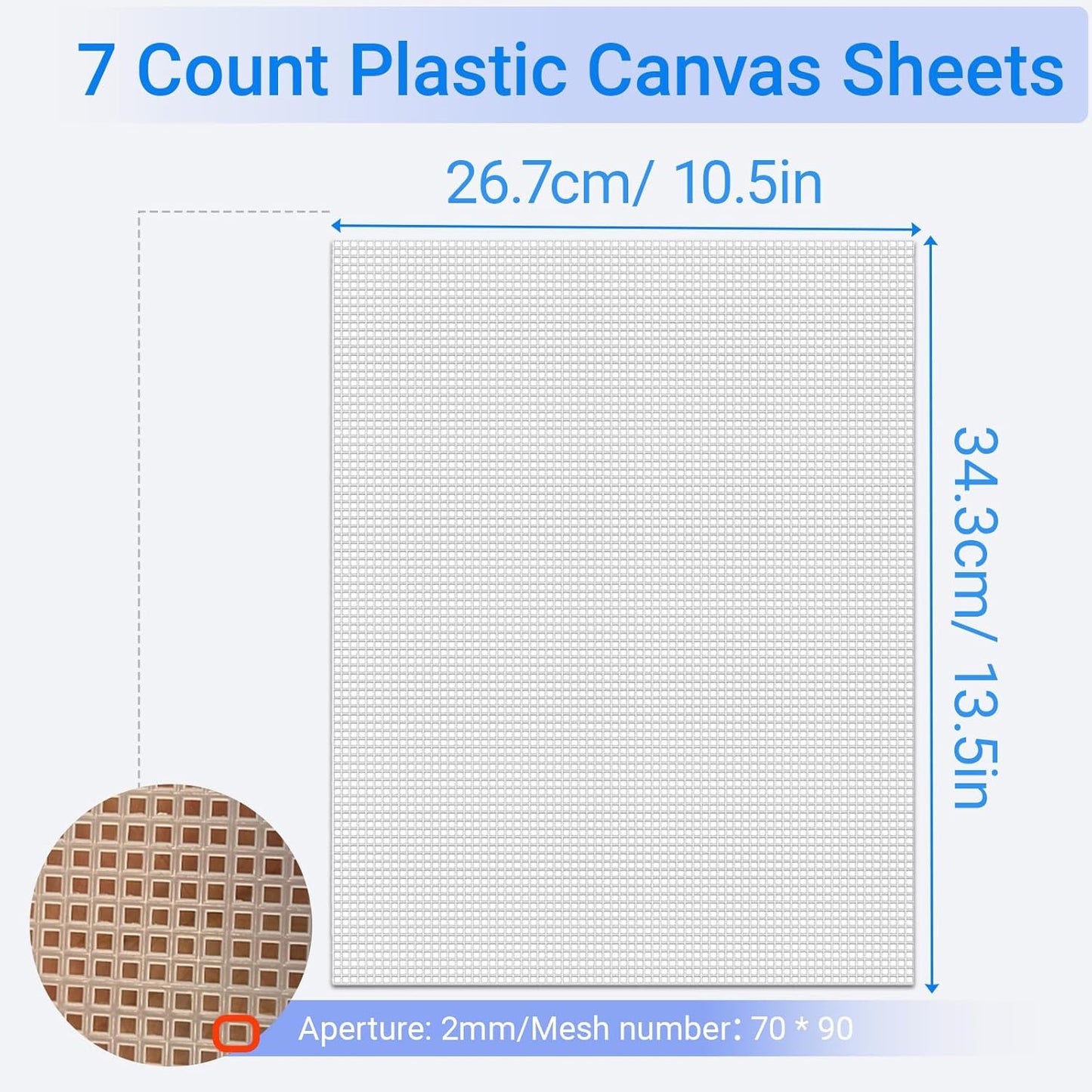 Plastic Canvas Sheets - 6 Pcs 10.5x13.5In Eye Mesh for Mask Cross Stitch & DIY Crafts | Rustproof Plastic Mesh