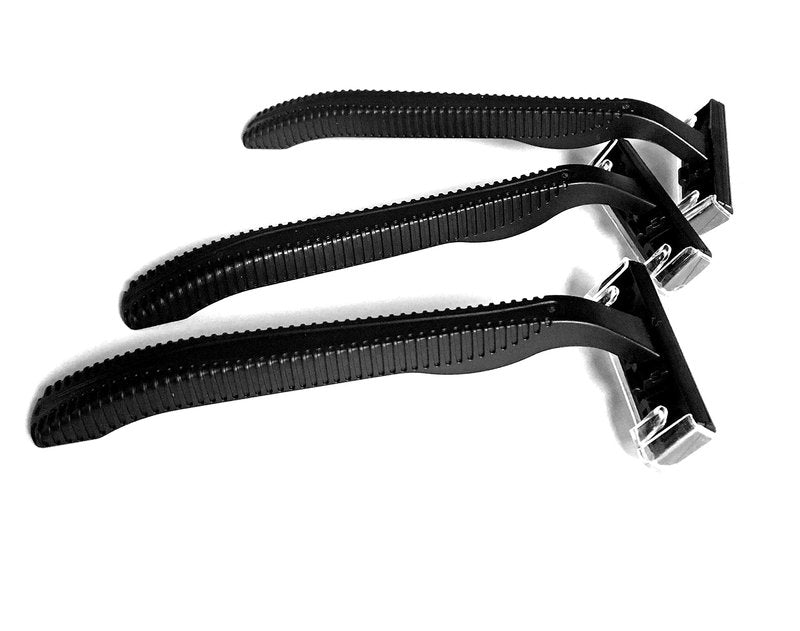 1,000 Box of Low-Cost Bullet Blades Black Razor Blades Disposable Stainless Steel Hospitality Quality Shavers High End Twin Blade Razors for Men and Women