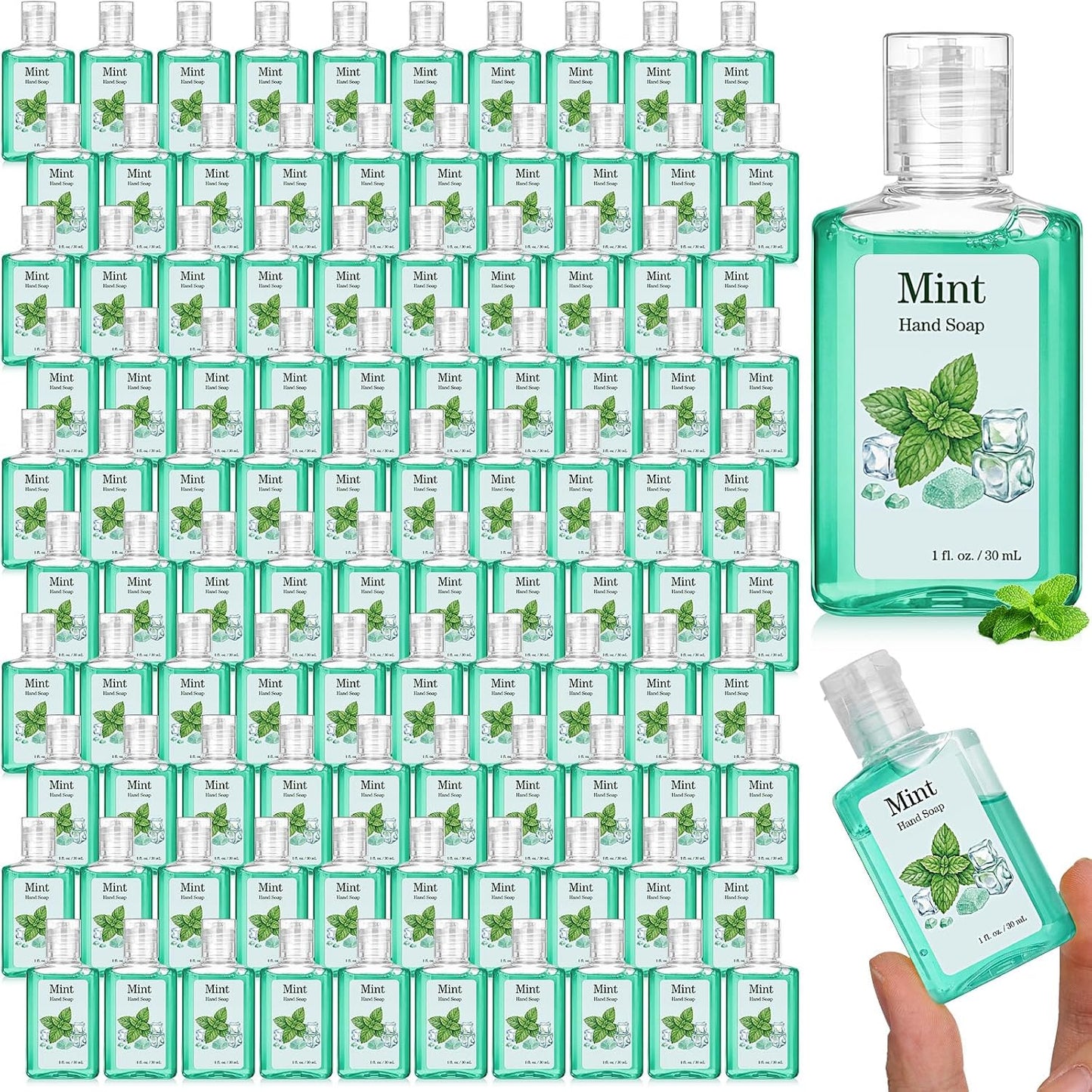 Travel Size Hand Soap - 24 Pack Mini Scented Foaming Sanitizer | 1fl oz Liquid Soaps for Hotels & Parties (Orange)