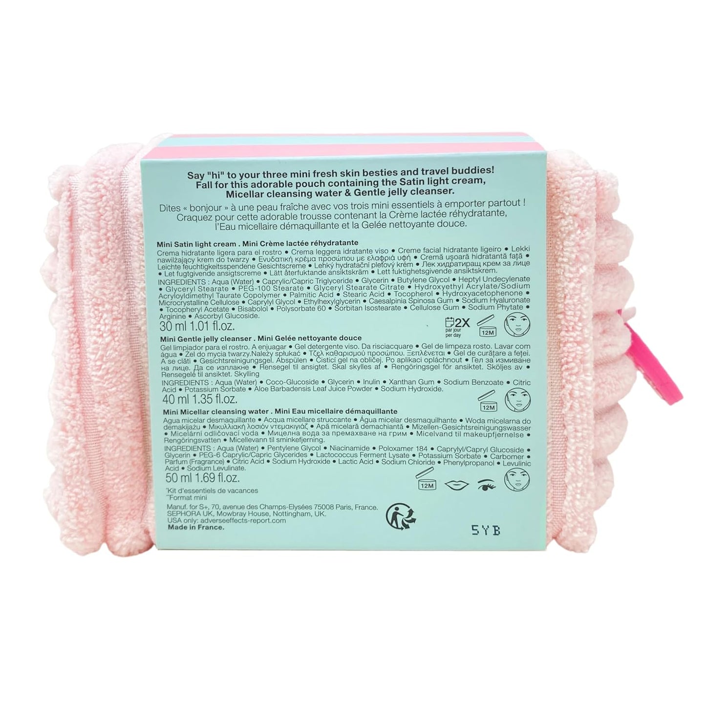 Getaway Mini Essentials Set - Travel Size Satin Cream, Micellar Water & Jelly Cleanser | Perfect Skincare Pouch