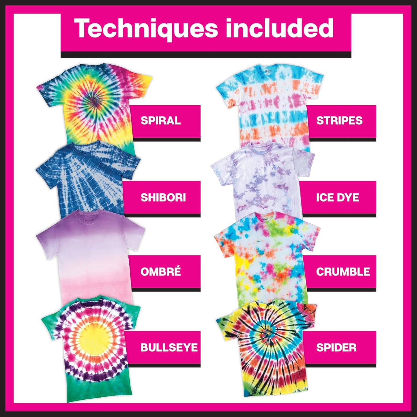 One-Step Tie Dye Kit - 14 Vibrant Colors for Large Groups | Easy Clean-Up & Permanent Fabric Dye