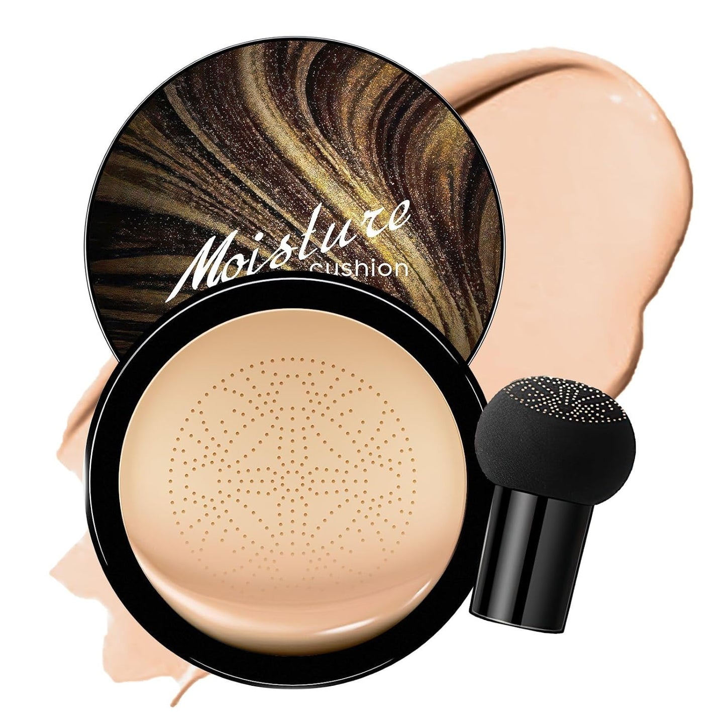Mushroom Head Air Cushion CC Cream - Waterproof Tattoo Cover Makeup for Mature Skin | Buff Beige, Moisturizing & Long-Lasting