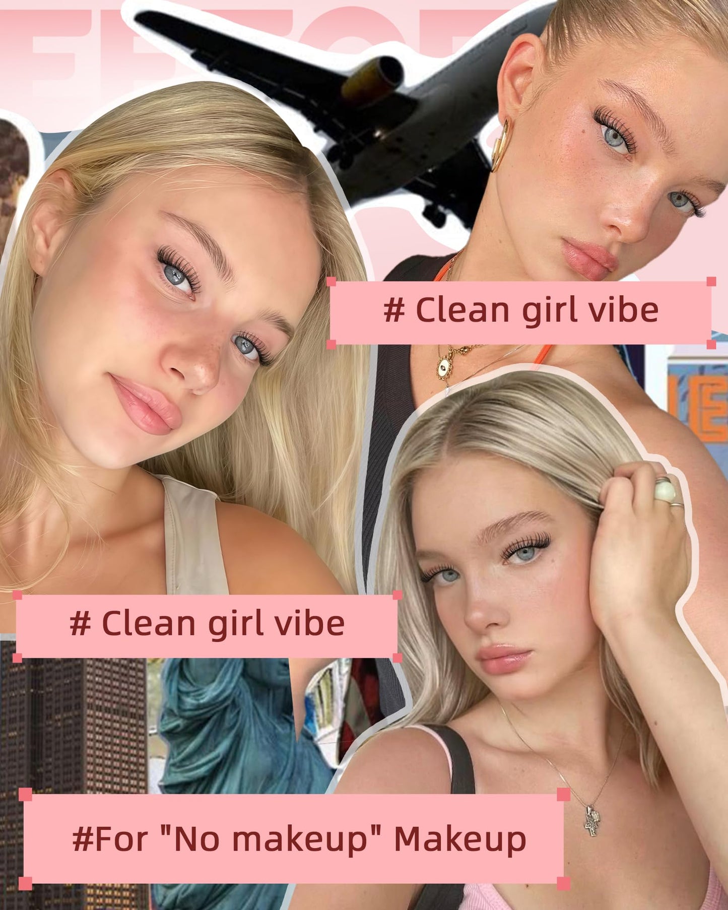 Natural Lash Clusters Short Cluster Eyelash Extensions Wispy Individual Lashes 8-12mm Lash Cluster Clear Band Clusters Lashes Natural Look DIY Eyelash Extension Pestañas Postizas Naturales