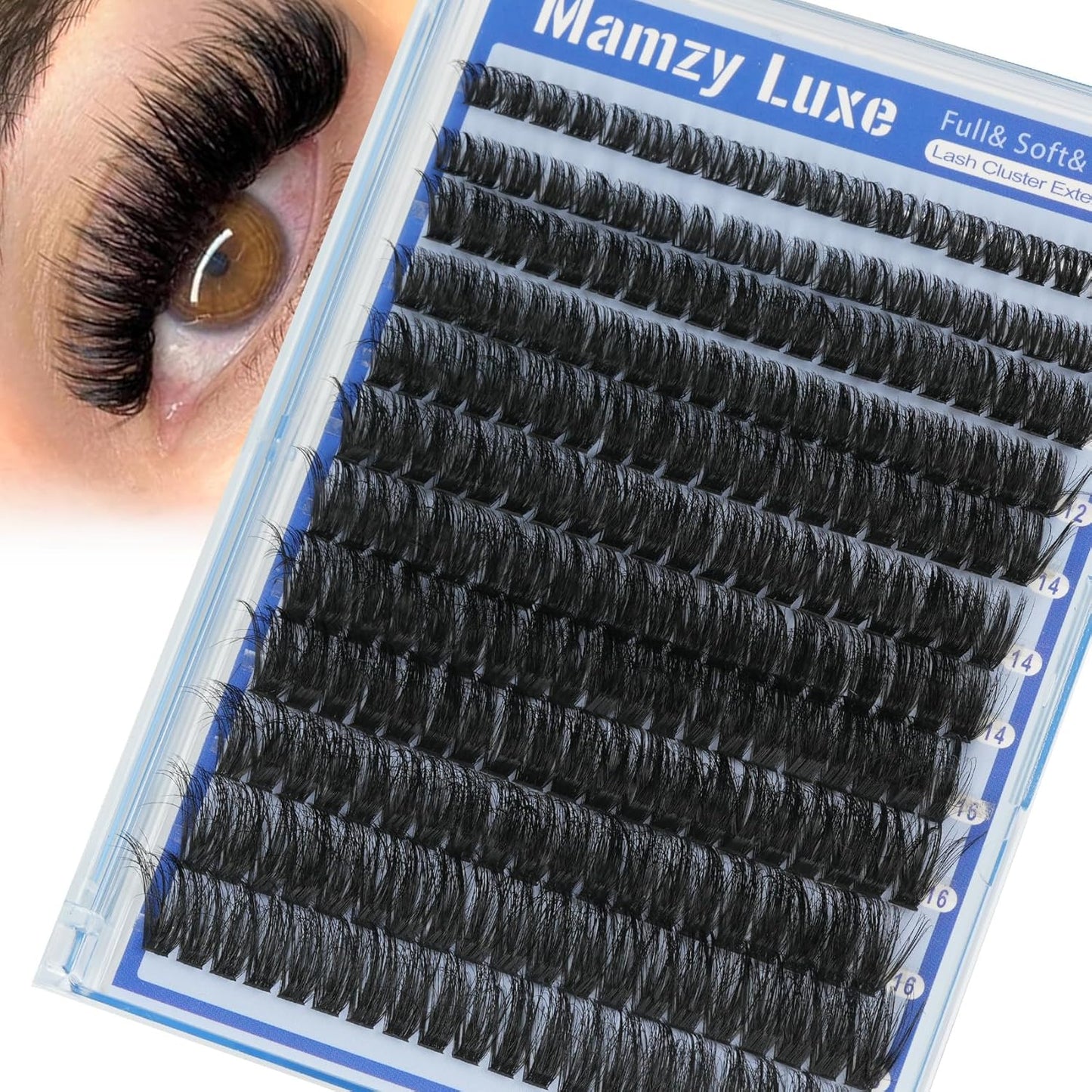 Lash Clusters Kit - 708 Pcs Individual Eyelash Extensions | 30D-100D Wispy Lashes with Bond, Seal & Tweezers - 10-16mm Mix