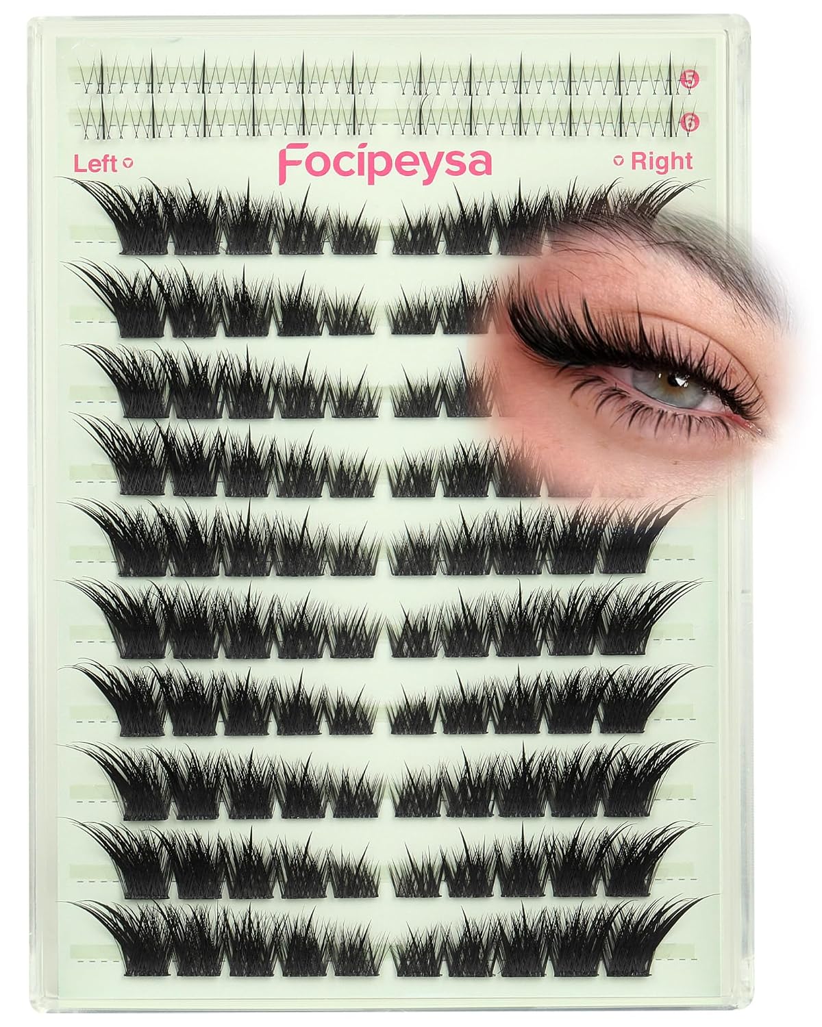 Fox Eye Lash Clusters - Wispy Cluster Eyelashes Kit with 10-18mm Lengths | DIY Extensions, Bond & Tweezers Included