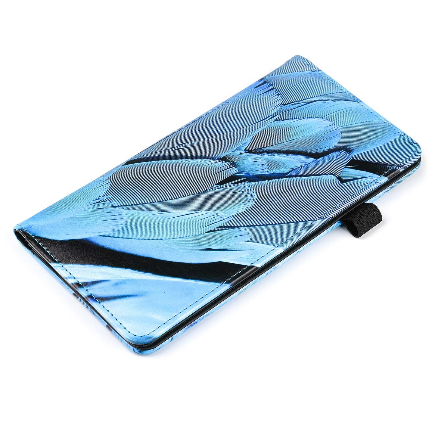 menesia Checkbook Cover for Men & Women RFID Leather Check Book Holder Wallet(White Marble)