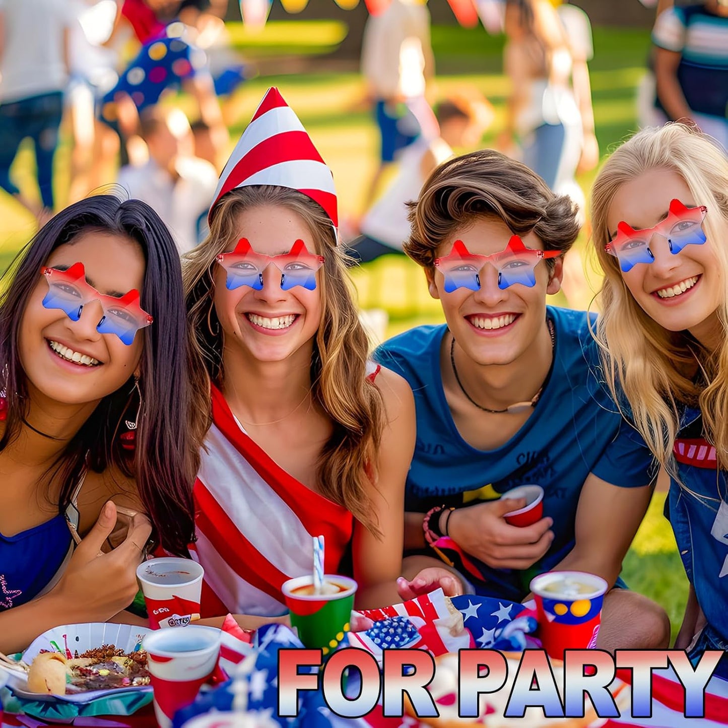 Star Sunglasses for 4th of July | Patriotic Red, White & Blue Eyewear for Men, Women & Teens