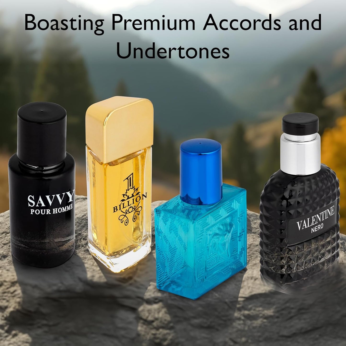Signature Scent Mini Fragrance Set for Men - 4-Piece Collection of Woody, Spicy, Citrus & Aromatic Scents | 30ml Bottles