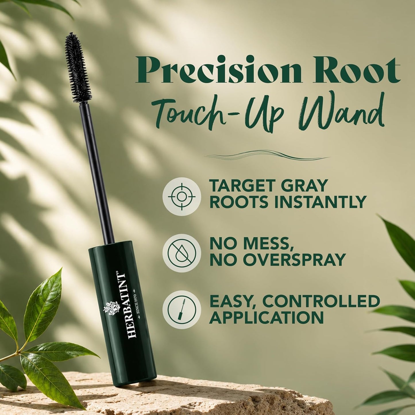 Herbatint Temporary Hair Touch-Up | Natural-Looking Concealer for Dark Chestnut Hair - Easy Application Brush Kit - 0.33 oz