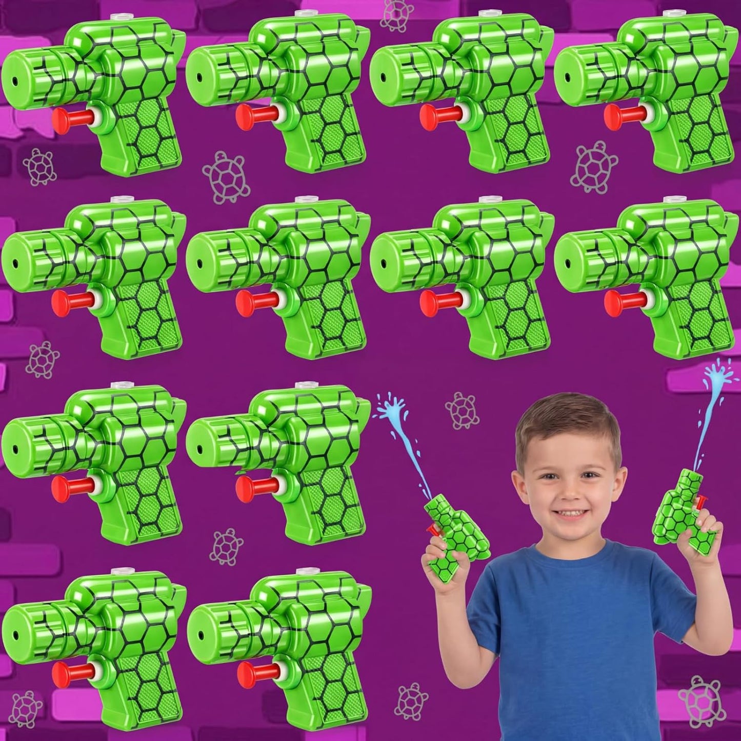 Mini Spider Web Water Guns - 12 Pack Plastic Blasters for Kids | Summer Pool Party Toys