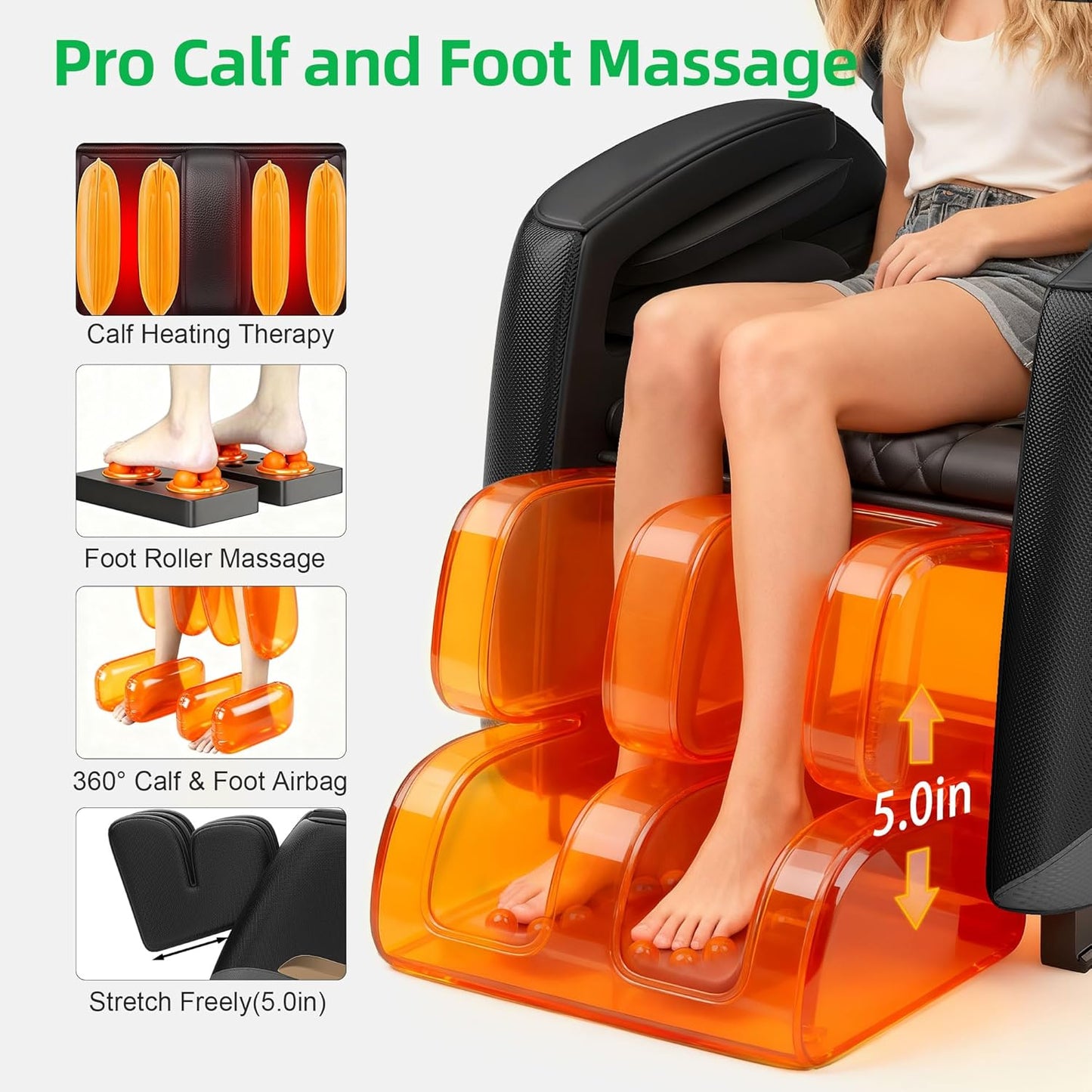 Full Body Massage Chair - Zero Gravity Recliner with 10 Massage Points, Heat, Airbags & Bluetooth Speaker | 2026 Model