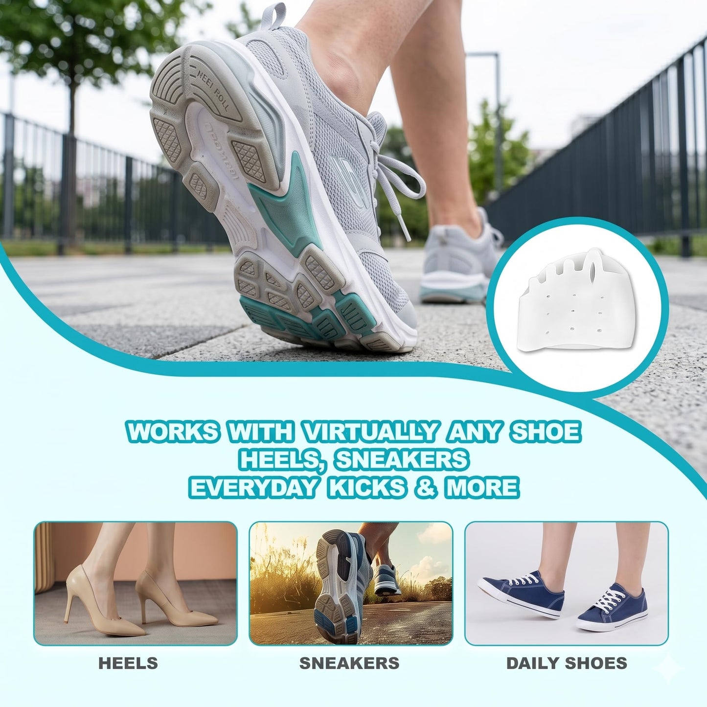 4 Sets Silicone Toe Separators for Women & Men — Ultra Soft Bunion Corrector, Invisible All-Day Comfort Toe Spacers for Yoga, Running & Under Shoes