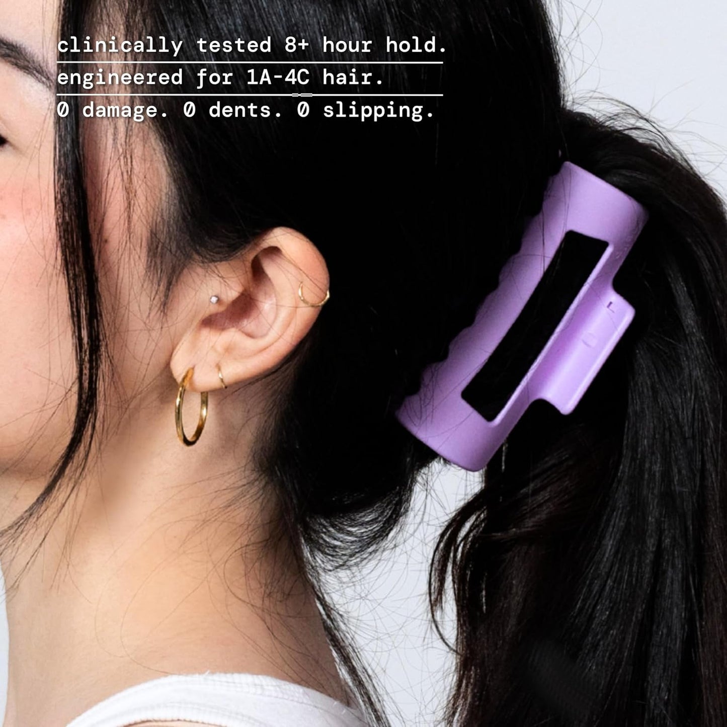 Medium Hair Clip - Flexible Comfort Hair Claw for Thick & Thin Hair | Durable Matte Non-Slip Finish (3 Pack, Pastel)