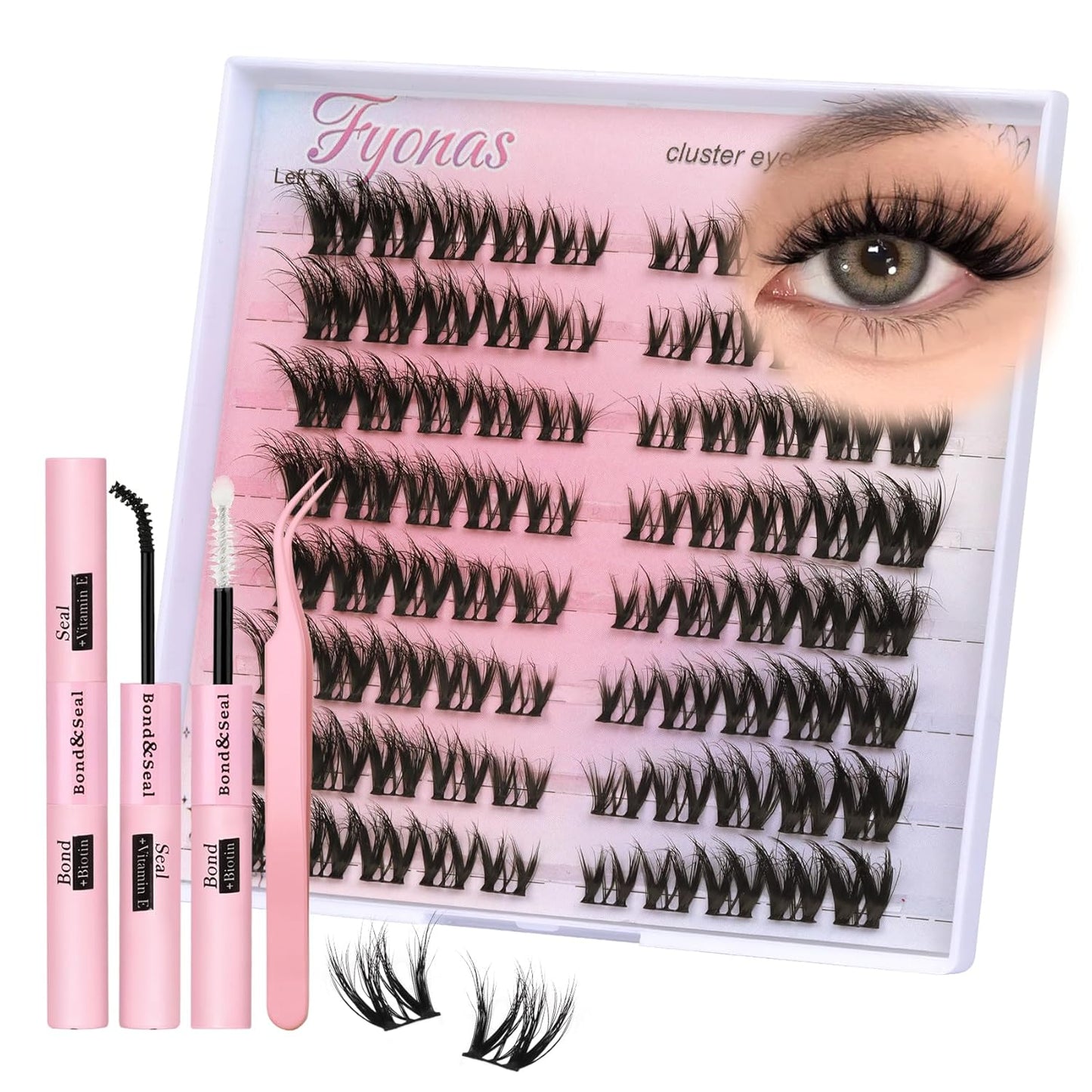 Manga Eyelash Clusters - Spiky Individual Lashes for Volume & Cosplay | 80Pcs C Curl