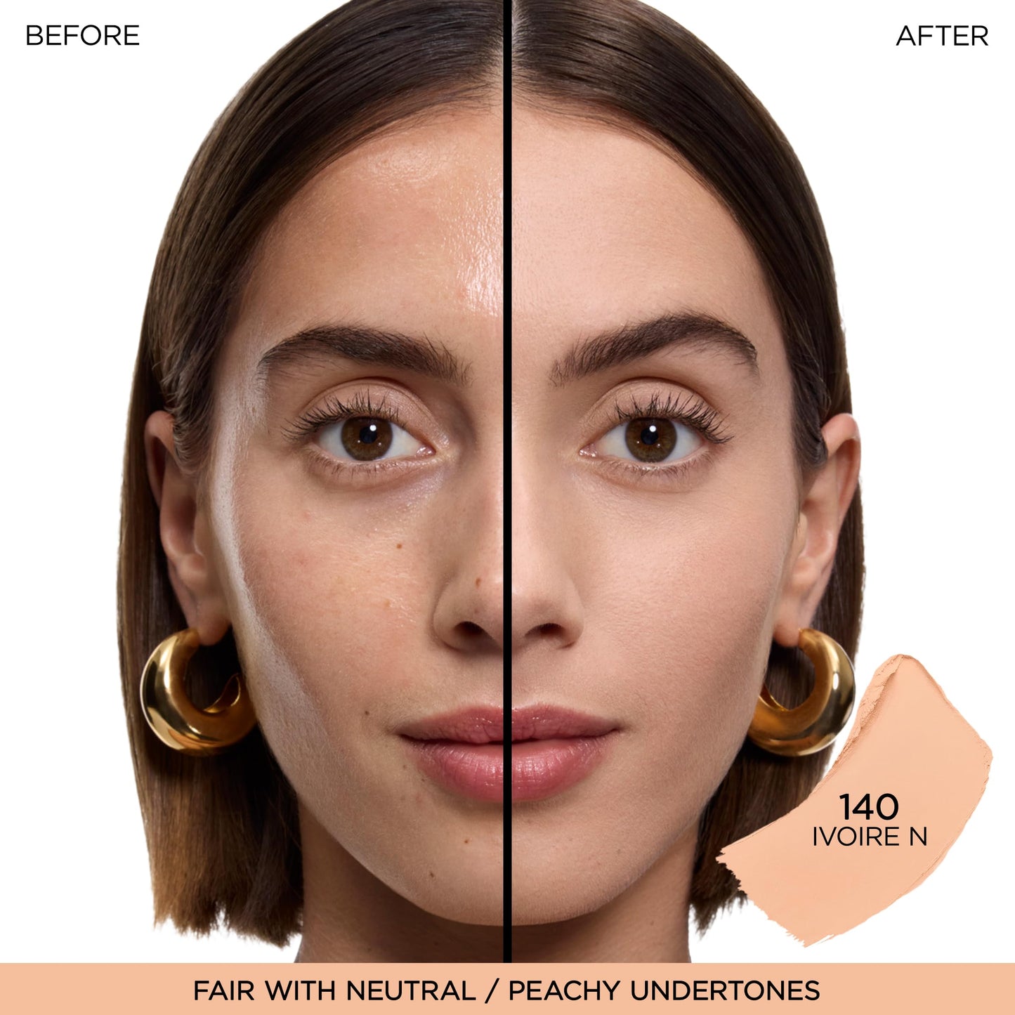 Lancôme Teint Idole Shape Stick, Multi-Use Foundation Stick, Concealer & Contour, Hydrating Medium to Full Coverage w/Natural Matte Finish, All Skin Types, 140 Ivoire Neutral