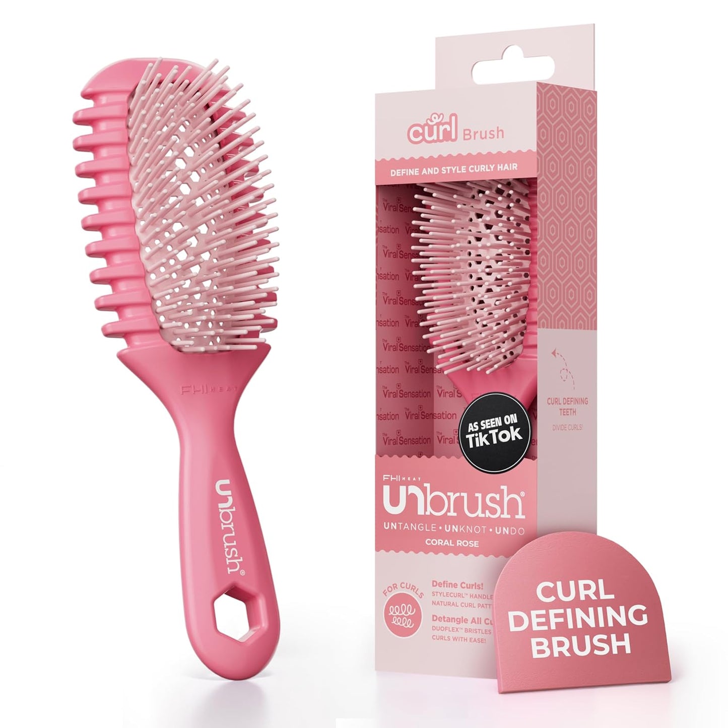 FHI Heat Curl Collection - Pain-Free Brushing & Curl Enhancing for Curly Hair | Wet Use Only