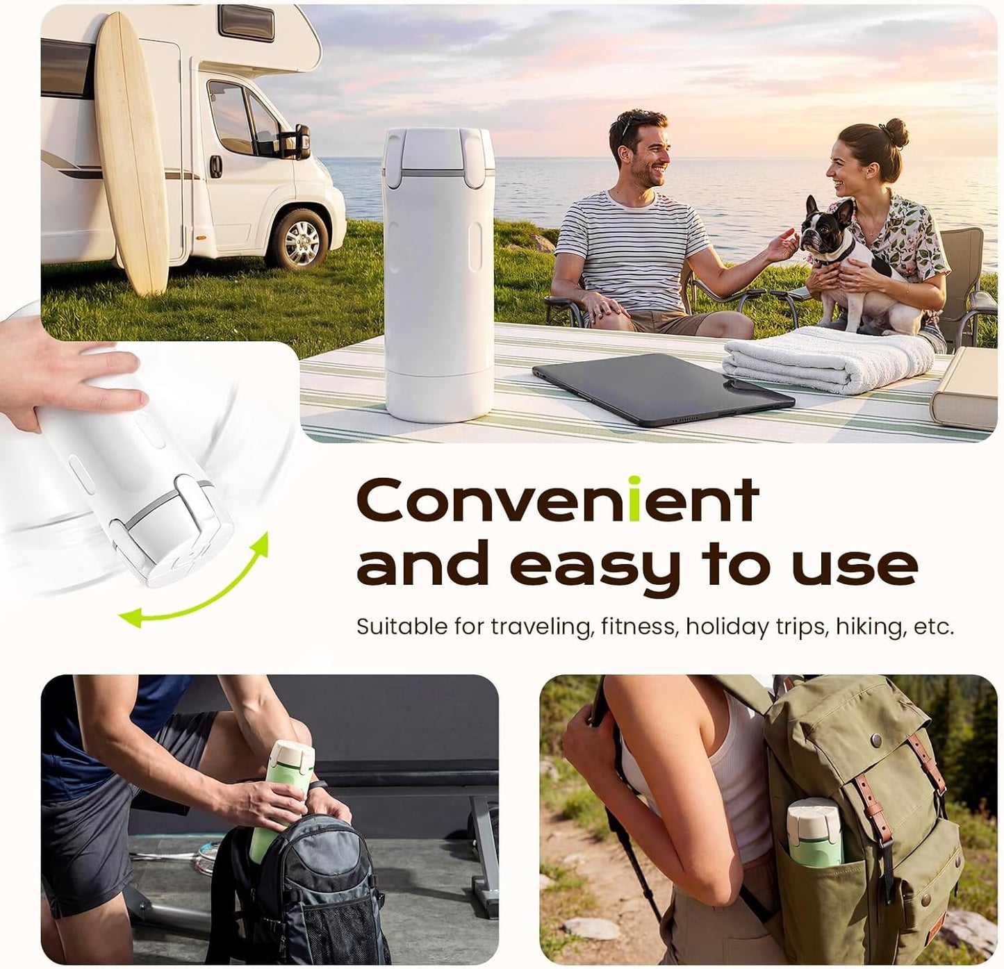 Travel Dispenser Bottle Set - 4 in 1 Leak Proof Refillable Pump Bottles | 30ML Toiletry Containers (Green)