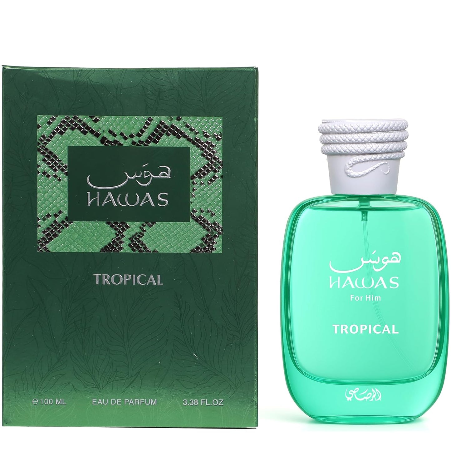 Rasasi Hawas Tropical Eau De Parfum Spray for Men - 3.4 Oz | Fresh & Invigorating Fragrance