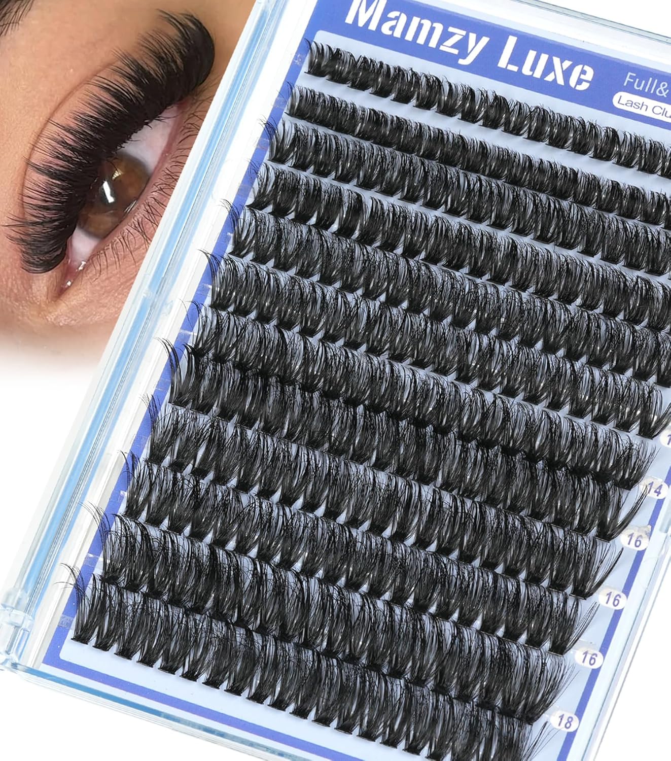 Lash Clusters Kit - 708 Pcs Individual Eyelash Extensions | 30D-100D Wispy Lashes with Bond, Seal & Tweezers - 10-16mm Mix