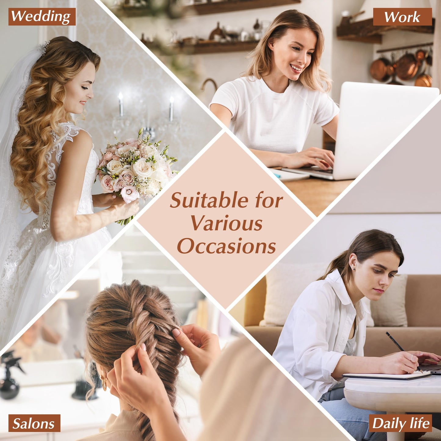 Bobby Pins 360 Pcs Brown Blonde Black Hair, 2 Inch Premium Secure Hold, Bulk with Storage Box, Women & Girls Styling