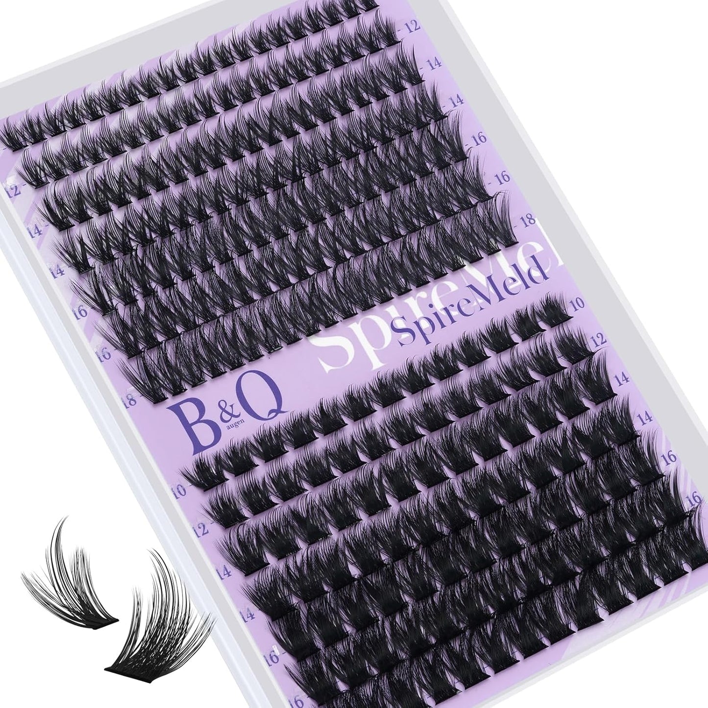 Fluffy Lash Clusters Kit - 0.03mm Ultra-Fine Manga Eyelash Extensions | Mixed Length 10-18mm for Voluminous Look