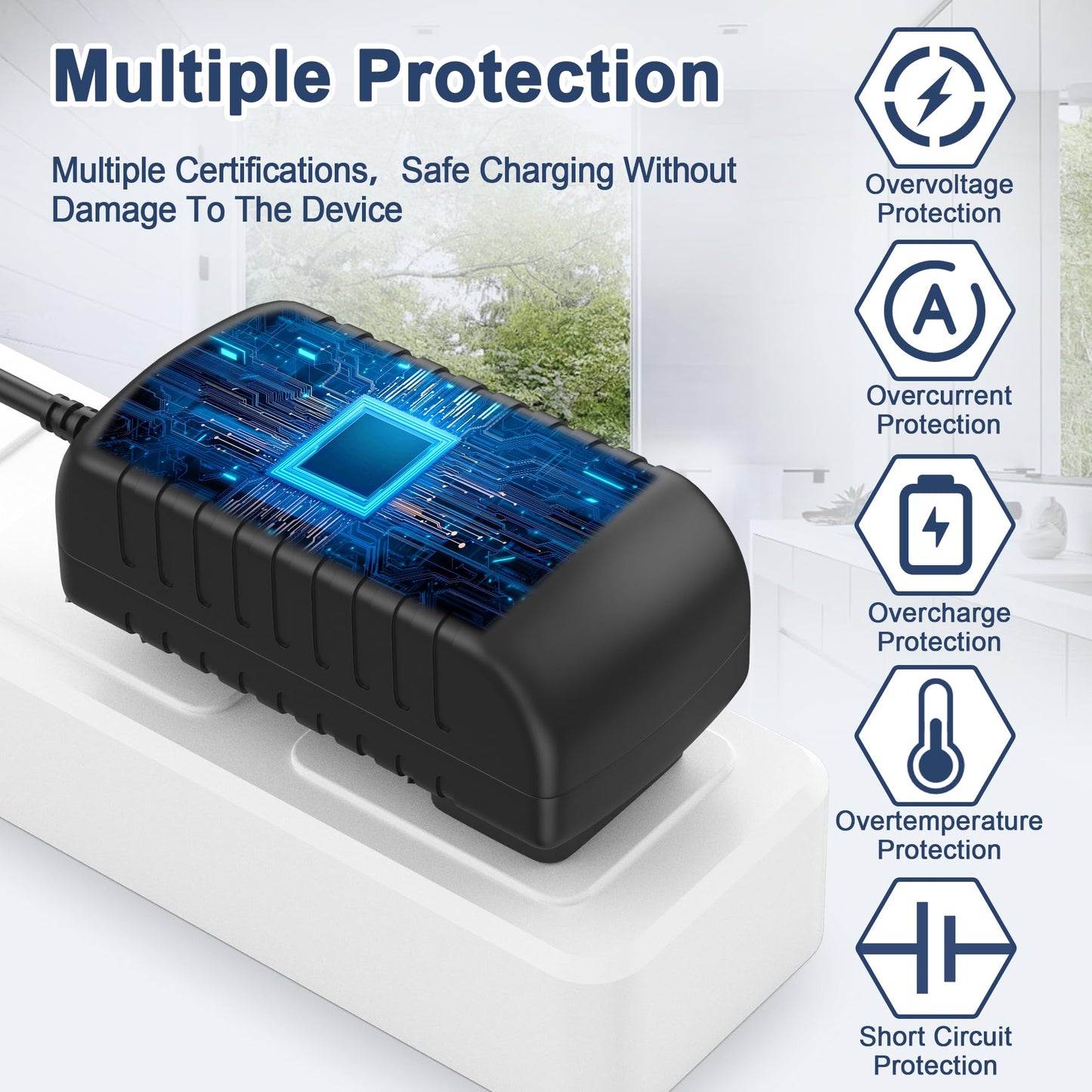 Jantoy AC Adapter Charger Compatible with Wahl Trimmer 9865 9865-2801 9888-600 9891-100 Power Cord