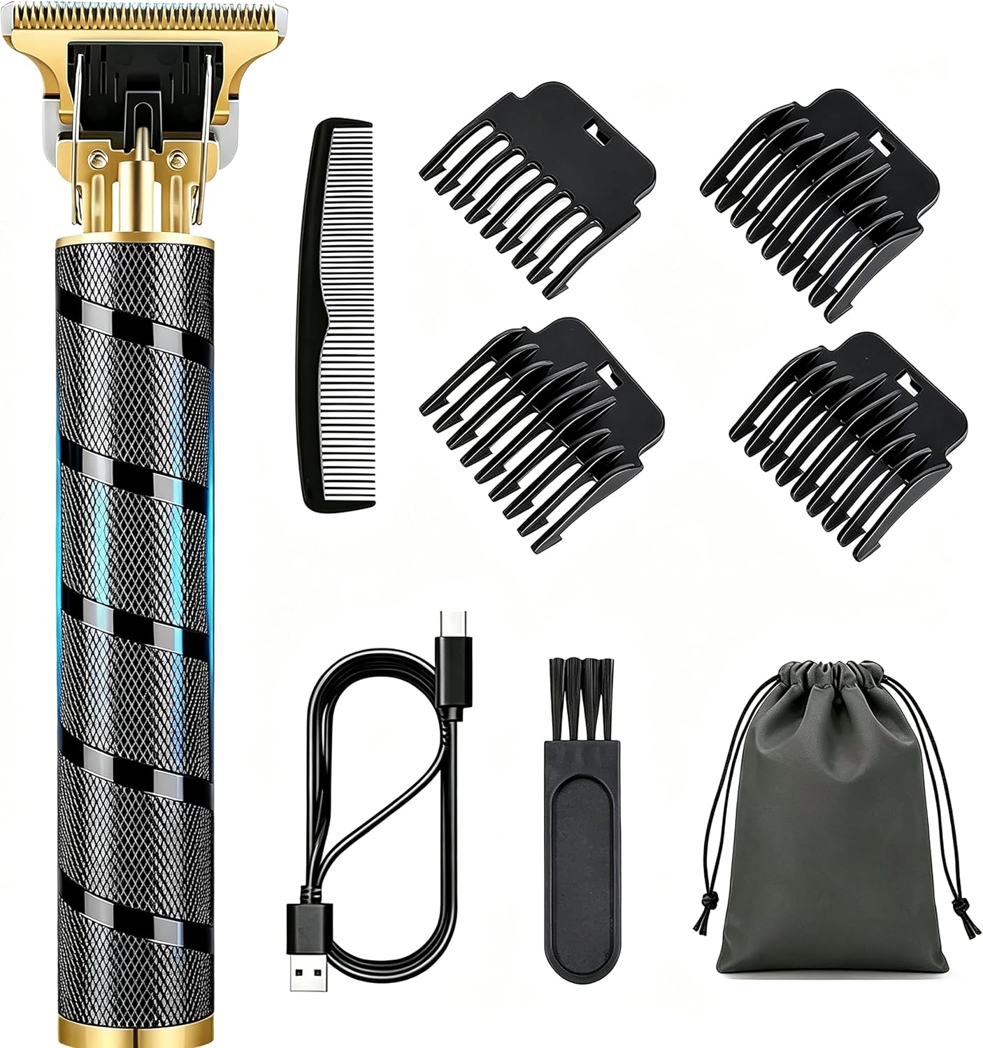 Cordless Hair Clipper & Beard Trimmer - Rechargeable T-Blade Grooming Kit for Home & Travel | Perfect Gift for Men