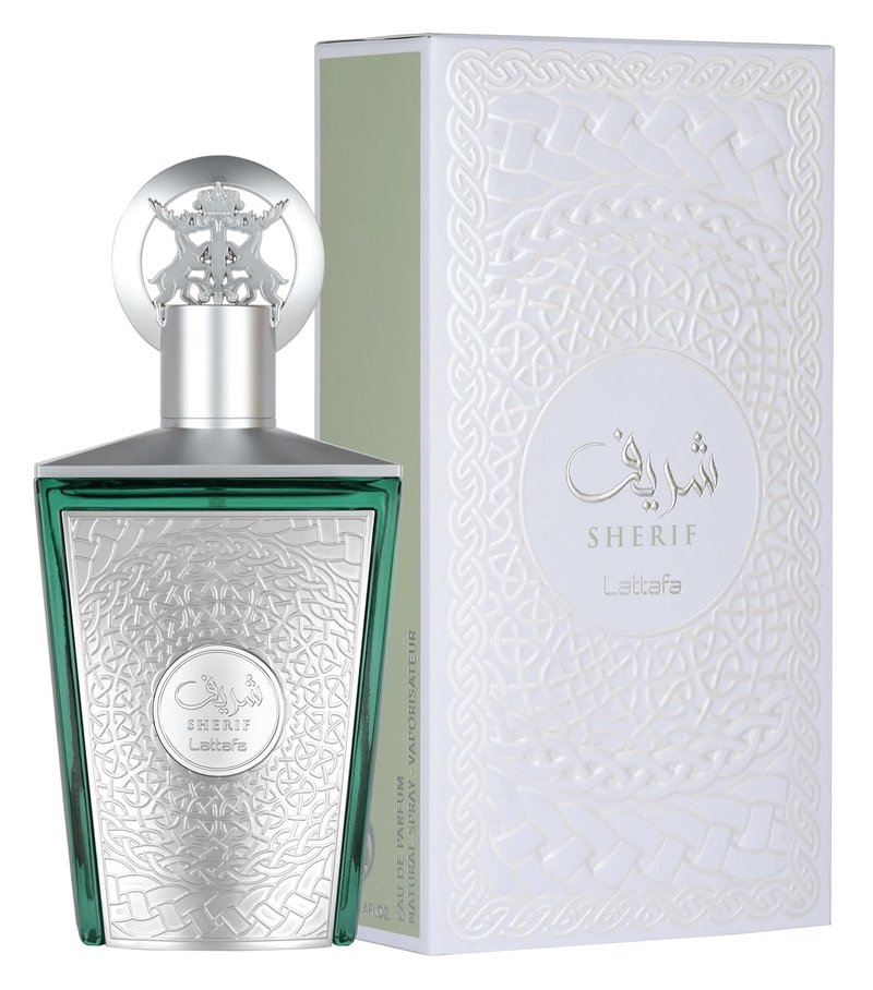 Lattafa Sherif Eau de Parfum Spray - Long-Lasting Fruity Woody Fragrance for Unisex | 3.4 Ounce / 100 ml
