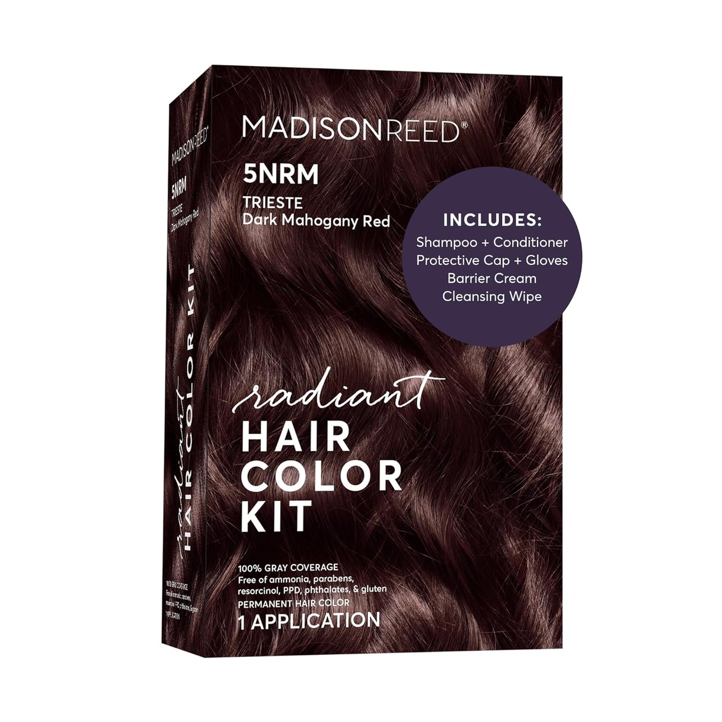 Madison Reed Radiant Hair Color Kit - 5RV Dark Garnet Red | Vivid Permanent Dye for Bold Color & Maximum Shine