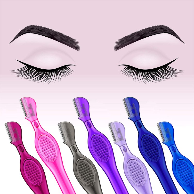 Mudder 28 Pcs Eyebrow Razor Knife Shaver Trimmer Shaver Multipurpose Exfoliating Tool Facial Hair Removal for Women Valentine Gift Giving