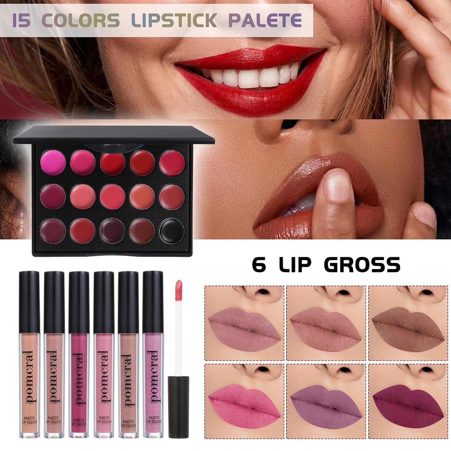 Makeup Kit for Teens & Beginners - All-in-One Eyeshadow, Lip Gloss, Brushes & More | Perfect for Women & Girls