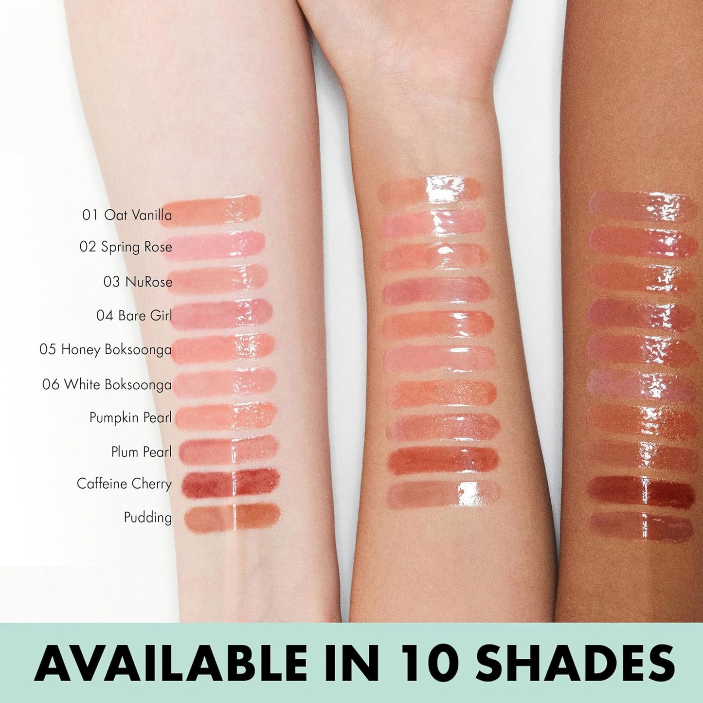 Jel-Fit Tinted Lip Gloss - Caffeine Cherry Ultra Shine Plumping Lip Stain | Hydrating Vegan K-Beauty Tint