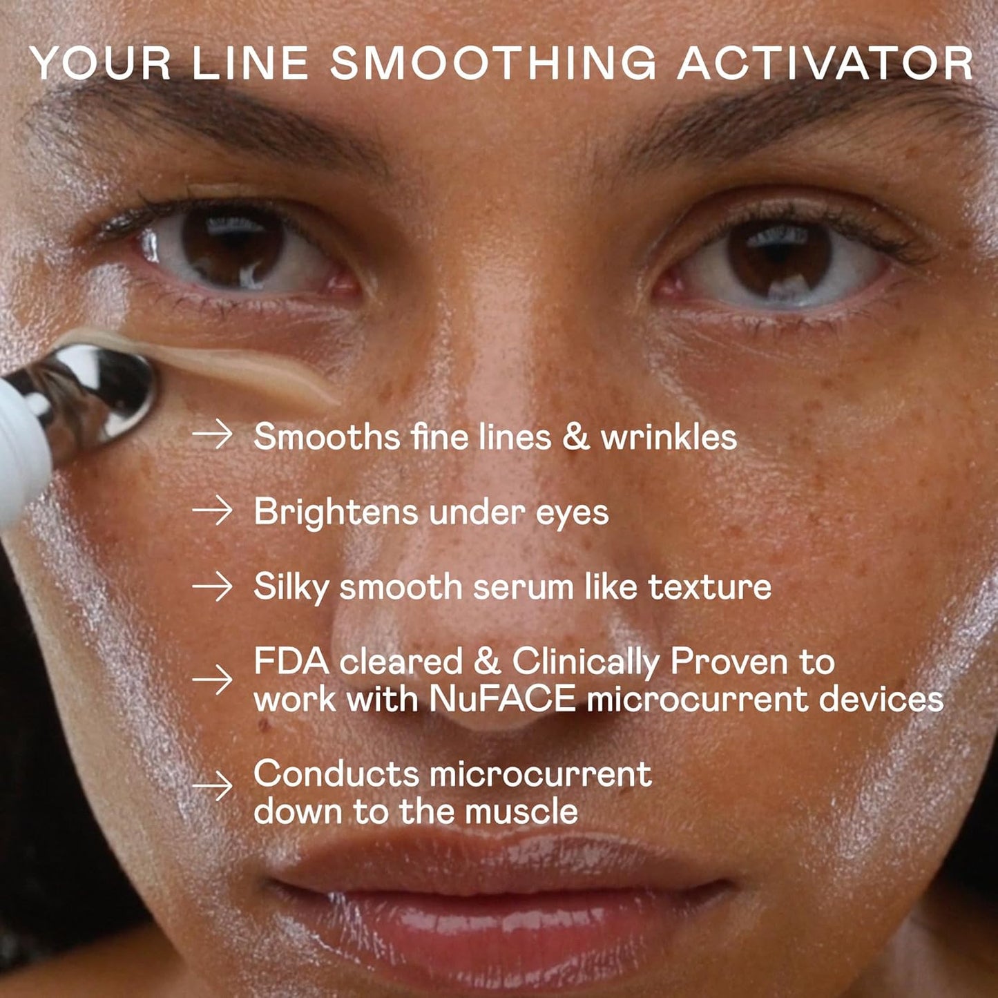 NuFACE FIX Serum - Line Smoothing Microcurrent Conductive Serum with Triple Peptide & Hyaluronic Acid | 0.5 oz