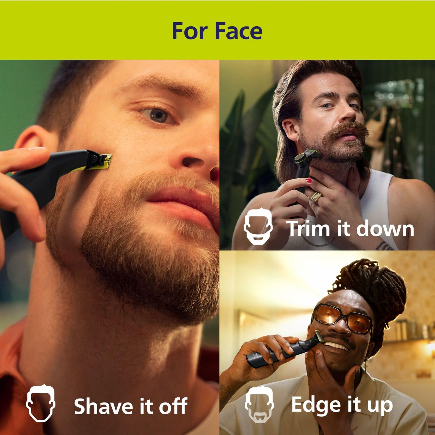 Philips Norelco OneBlade 360 Pro Face + Body, Hybrid Electric Beard Trimmer, Shaver and Bodygroomer, with 360 Blade Technology, Model QP6552/90 (Pack of 2)