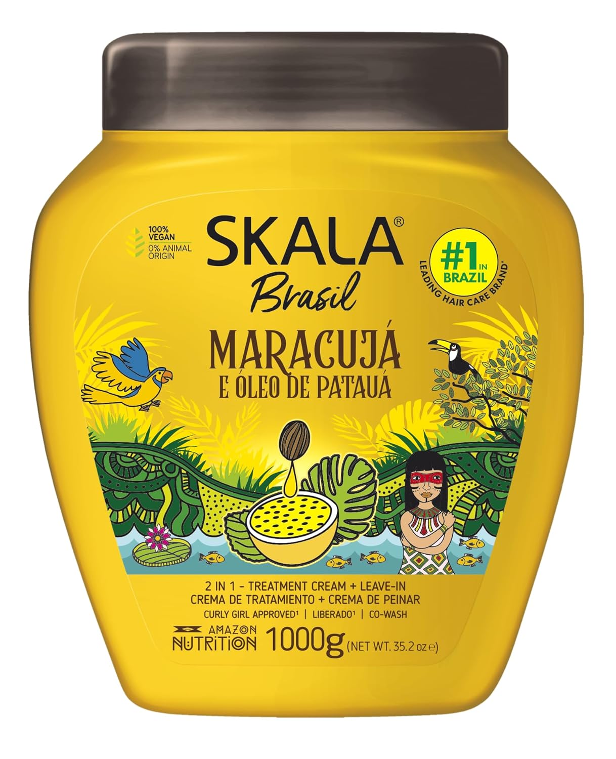 Skala Brasil - Passion Fruit & Pataua Oil 2-in-1 Treatment Cream - 1 Kg (35.27 Oz)