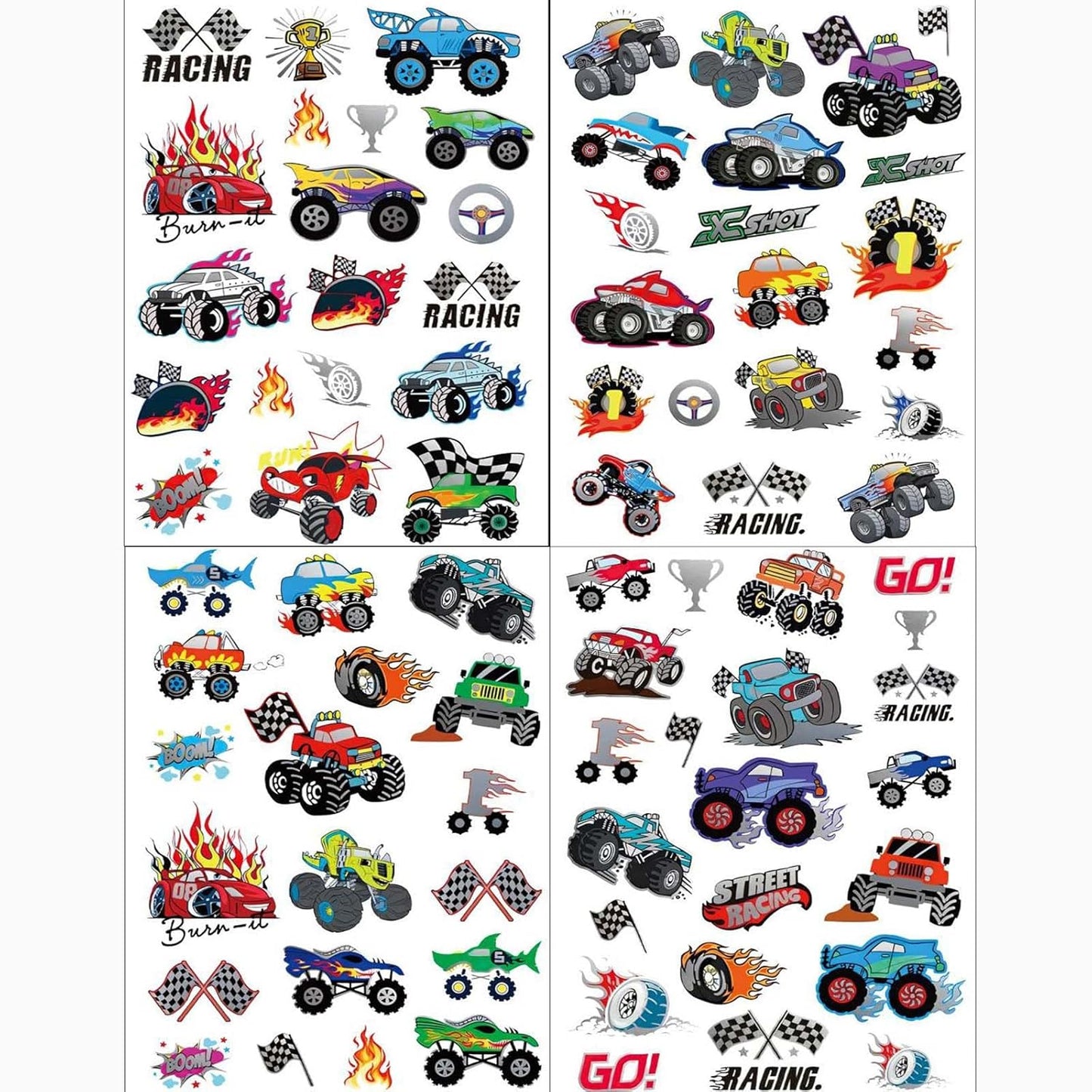 Soccer Temporary Tattoos - Waterproof Cartoon Face Stickers | 6 Fun Styles for Party Makeup