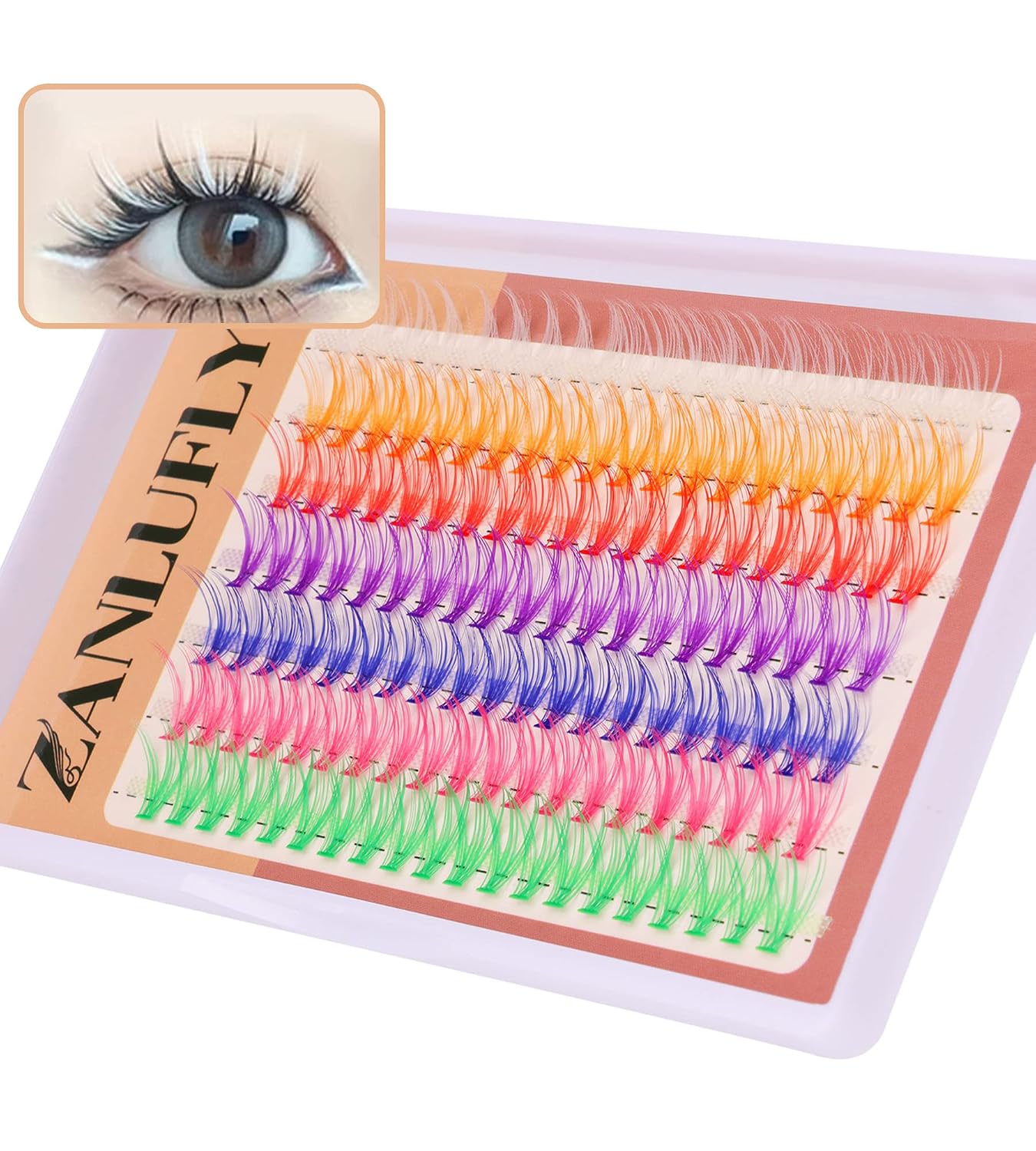 Self-Adhesive Eyelash Clusters - Natural Wispy C-Curl Pre-Glued Lashes | 10-16MM Individual Extensions