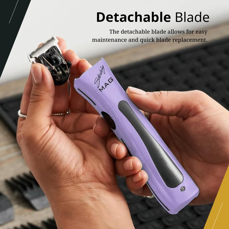 Wahl Professional Sterling MAG Cordless Trimmer, LE Lavender and Navy, Lithium Ion, Quick-Detach Blade, 120 Minute Run Time, Includes Charging Stand
