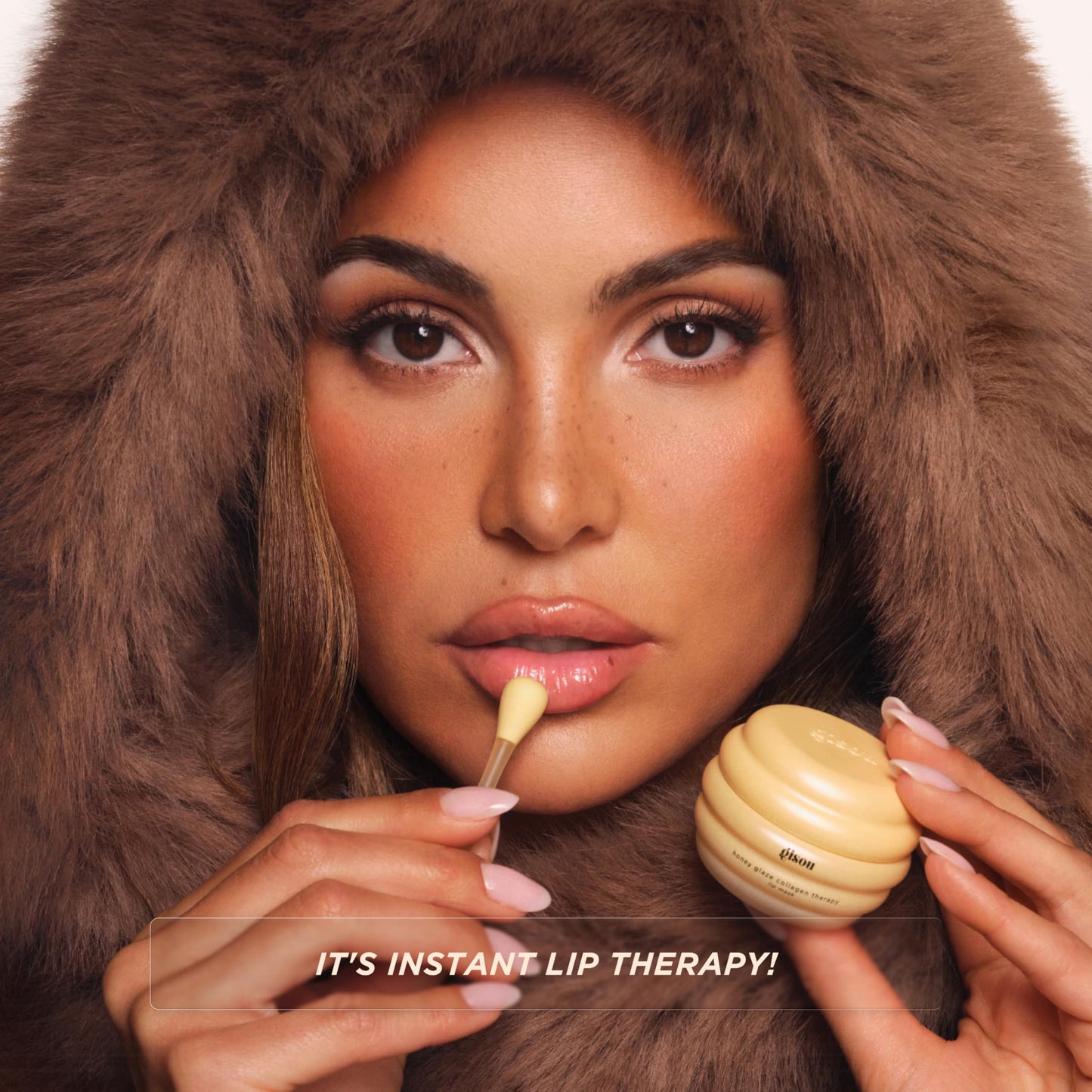 Gisou Honey Glaze Collagen Therapy Lip Mask - Intense Hydration, Visible Repair & Glazed Shine with Mirsalehi Honey, Collagen Active & Hyaluronic Acid