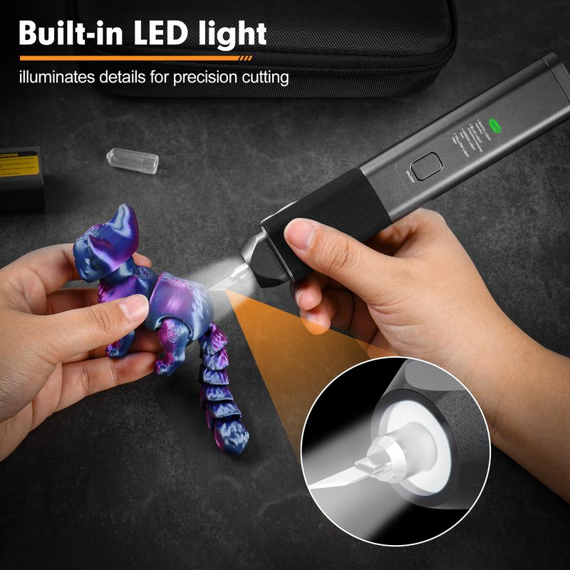 Ultrasonic Cutter, 40kHz High Precision Ultrasonic Cutting Knife, 30W Corded Ultrasonic Knife for Better Cooling, Effortless Support Removal Tool for 3D Printing, Resin, PCB, Leather, Hobby DIY Craft