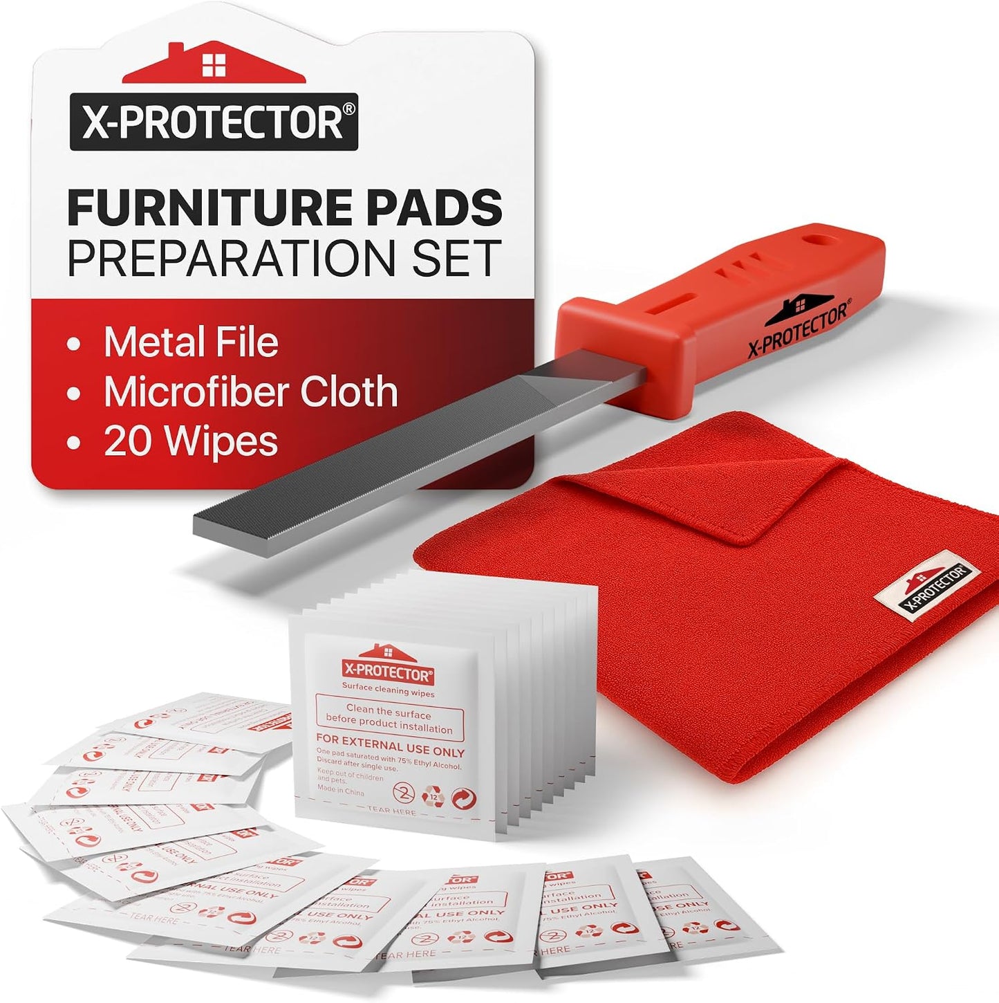 X-PROTECTOR Felt Furniture Pads - 133 PCS Premium Floor Protectors for Hardwood & Laminate | Brown & Beige