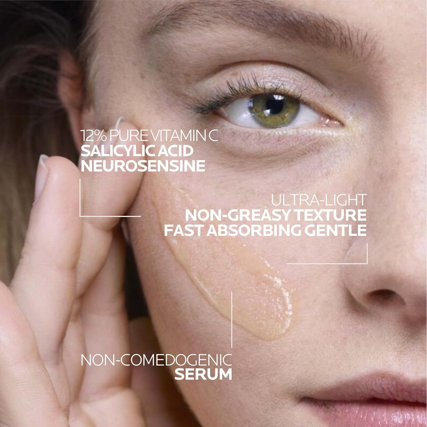 La Roche-Posay Vitamin C Serum - 12% Hydrating Face Serum with Hyaluronic & Salicylic Acid | Radiance Boost, 1 oz for Normal/Oily Skin