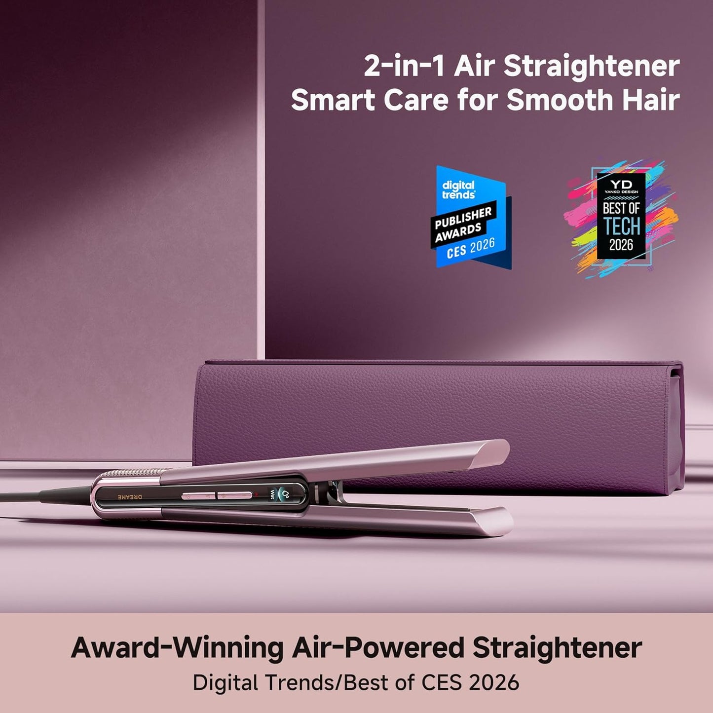 DREAME Aero Straight Pro 2-in-1 Air Straightener | AI Styling, Wet-to-Dry, 57°C Root Care, 110,000RPM Motor