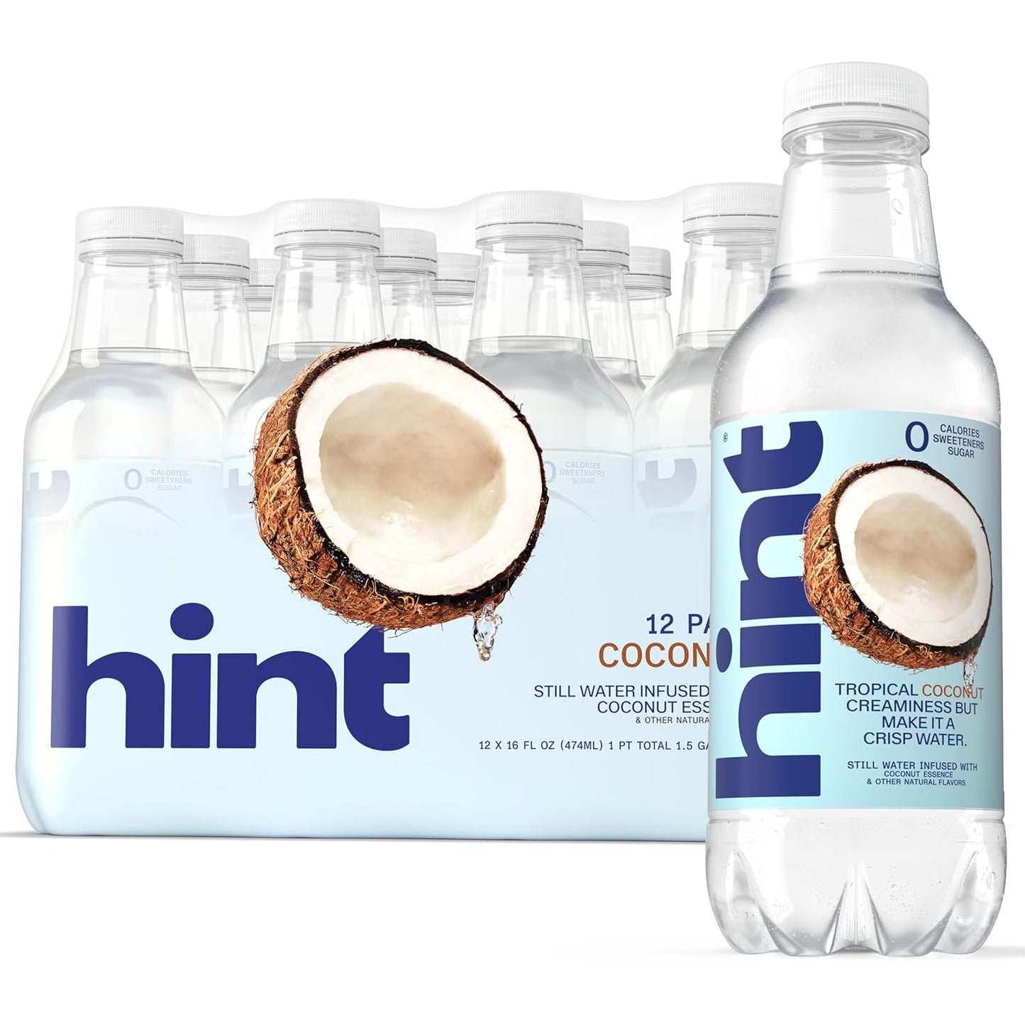 Hint Infused Bottled Water Variety Pack - Sugar-Free, Zero Calorie Natural Flavors | 16 Fl Oz (Pack of 12)