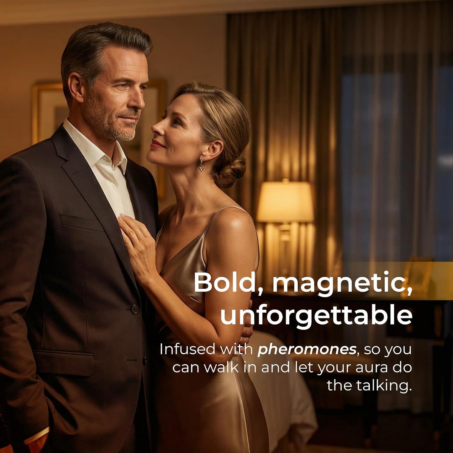 Pheromone Cologne For Men - Oil-Based Rollerball Perfume | Travel Size, Long-Lasting Amber, Wood & Musk Scent (0.34 oz)