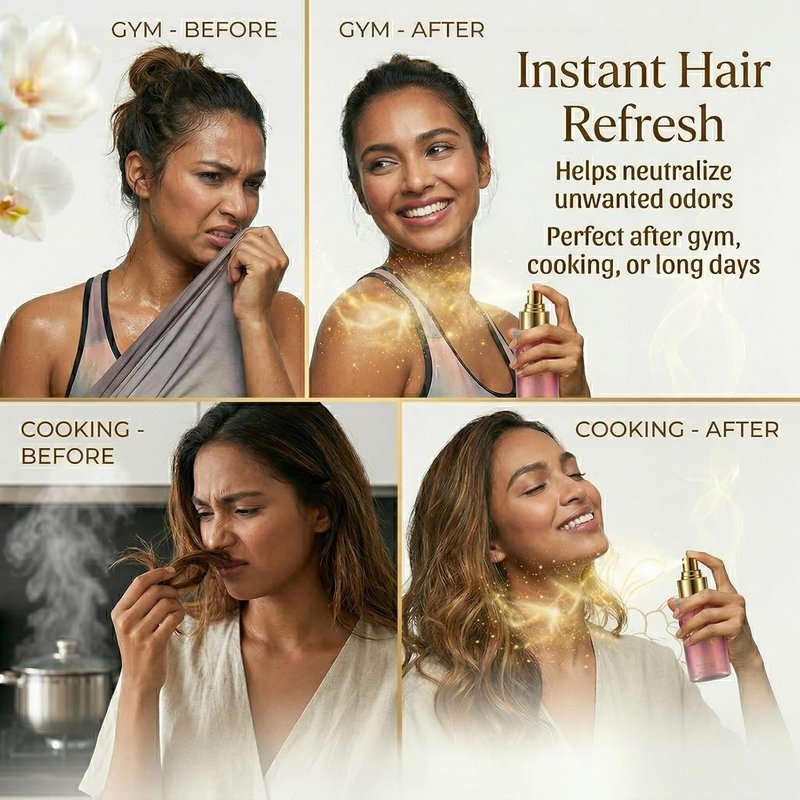 Natural Hair Perfume for Women | Long-Lasting Fragrance - 75ml/2.54 fl oz (Warm Sugar)