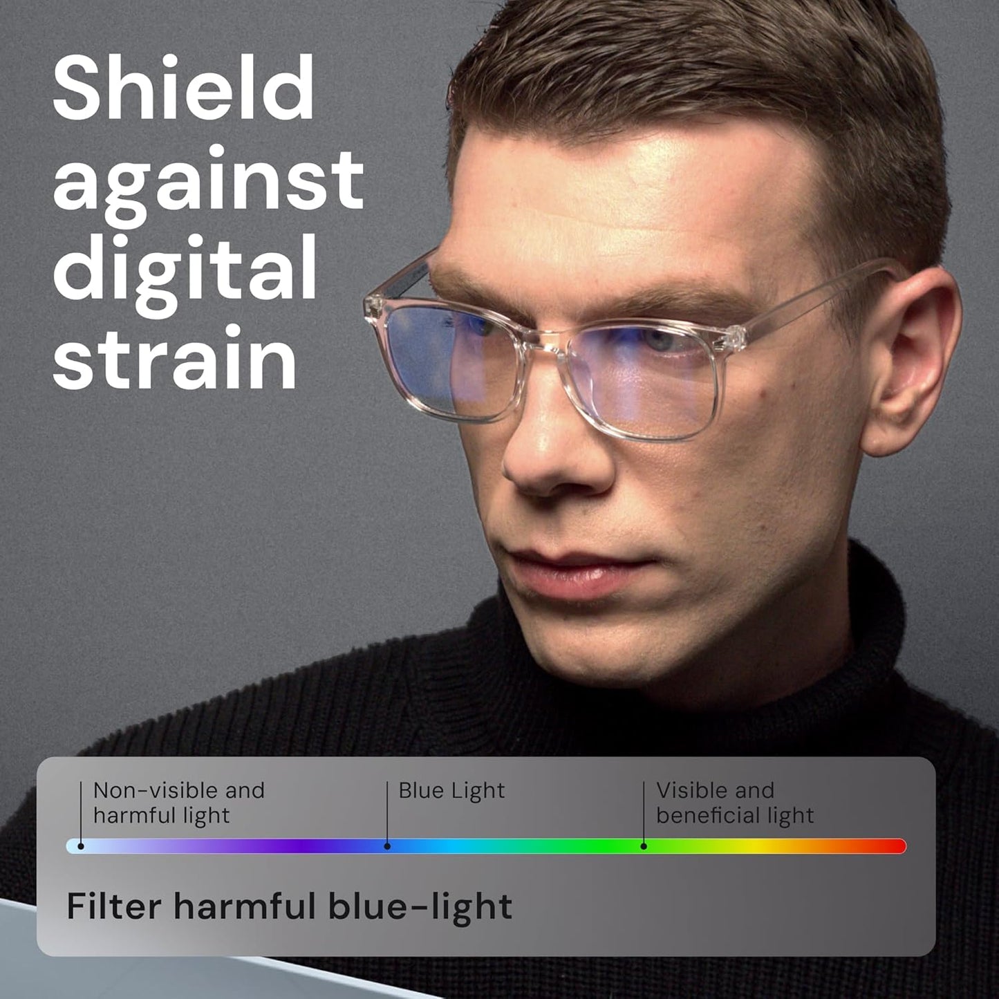 Gaoye Blue Light Blocking Glasses - Square Eyewear Frames for Men & Women | Anti-UV Computer Gaming Specs
