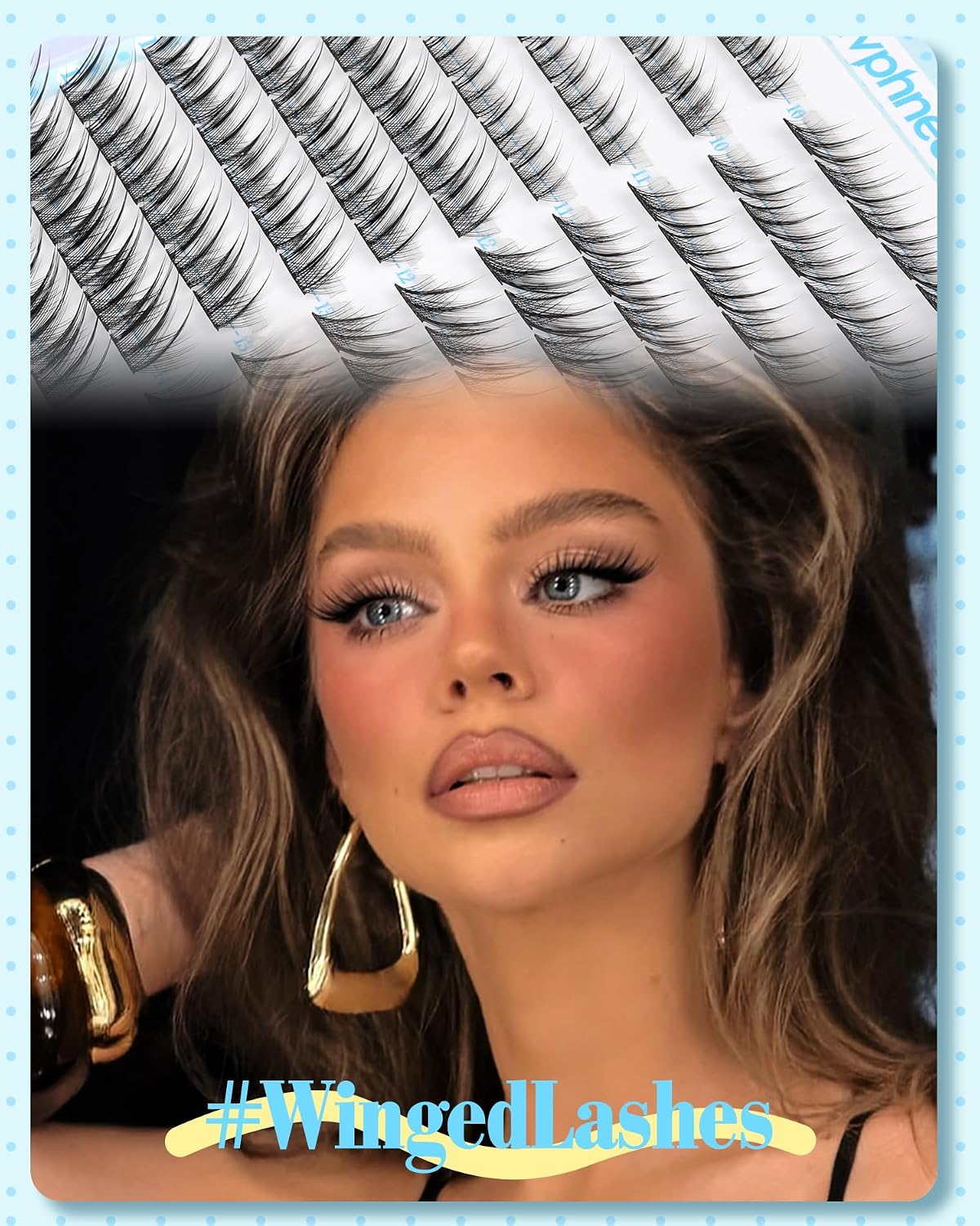 Fox Eye Lash Clusters - J-Curly Individual Eyelash Extensions | 144 Pcs, 10-15MM Wispy Cat Eye Design