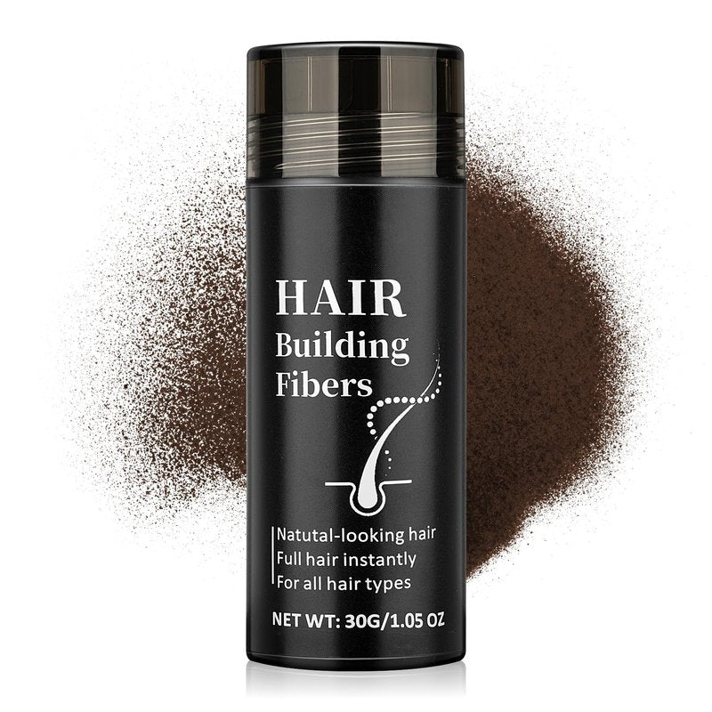 AWCCXMYM Hair Building Fibers for Thinning Instant Coverage Hair Fibers for Women & Men Natural Texture Undetectable Hair Fiber for Thickener and Fuller Look 30g #Dark Brown